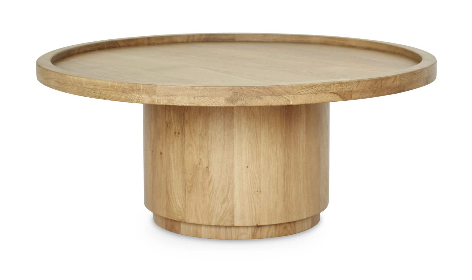 38" Natural Solid Oak Coffee Table