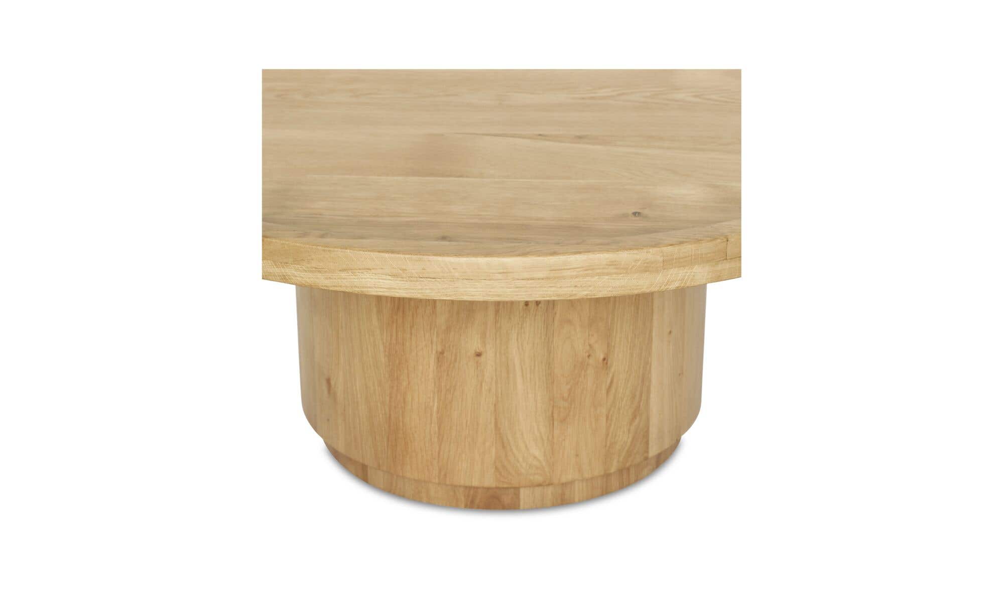 38" Natural Solid Oak Coffee Table