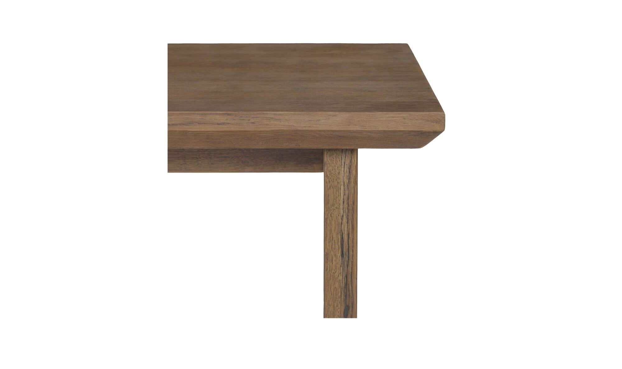 54" Brown Solid Oak Coffee Table