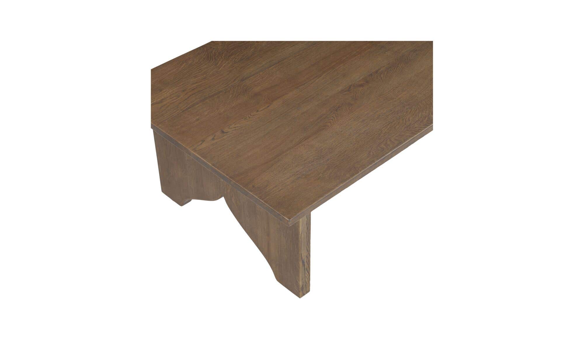 54" Brown Solid Oak Coffee Table