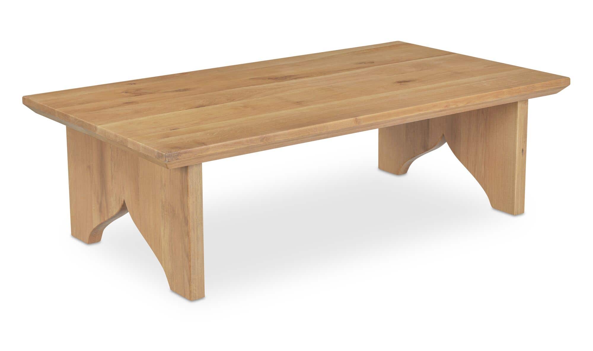 54" Natural Solid Oak Coffee Table