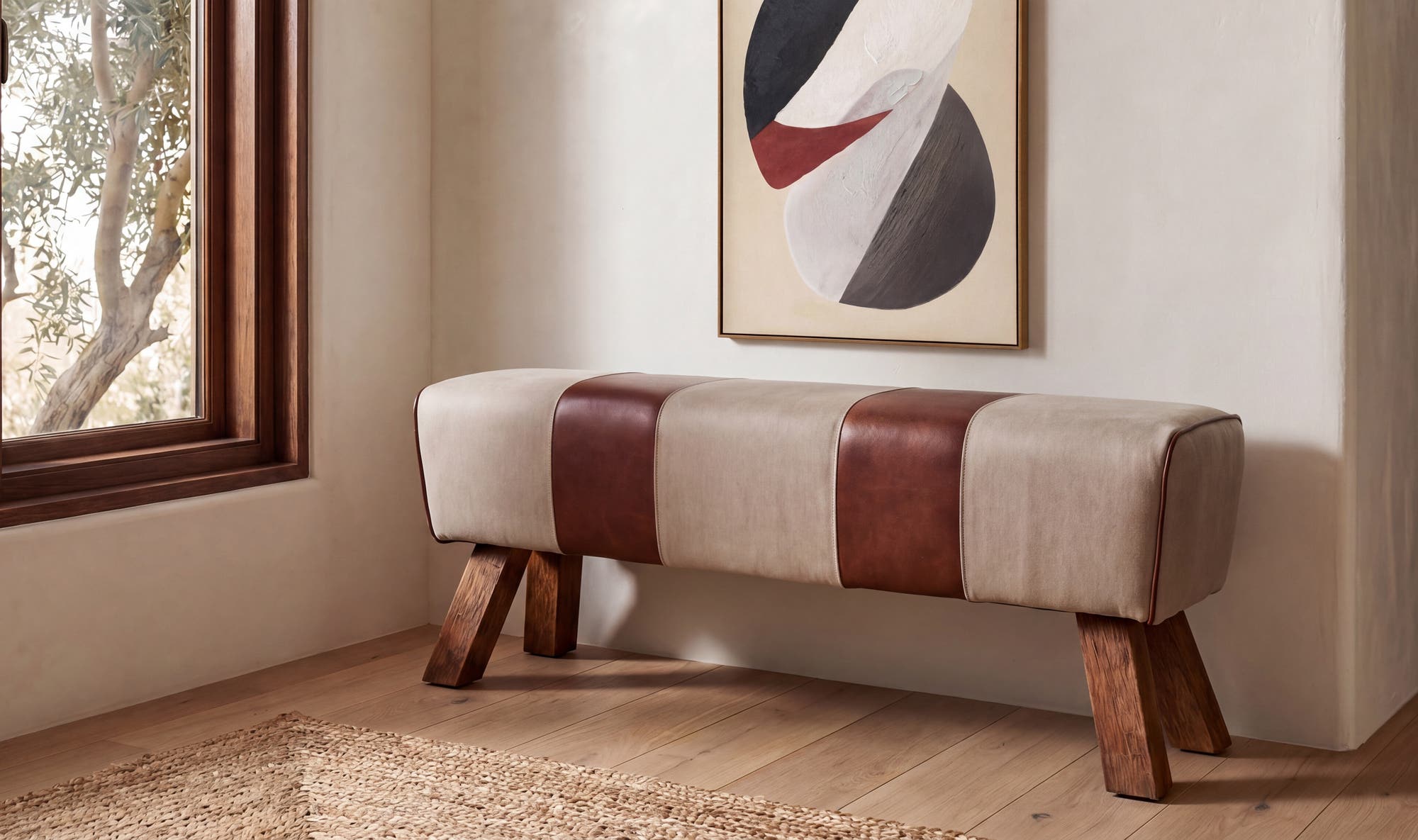 52" Striped Bench