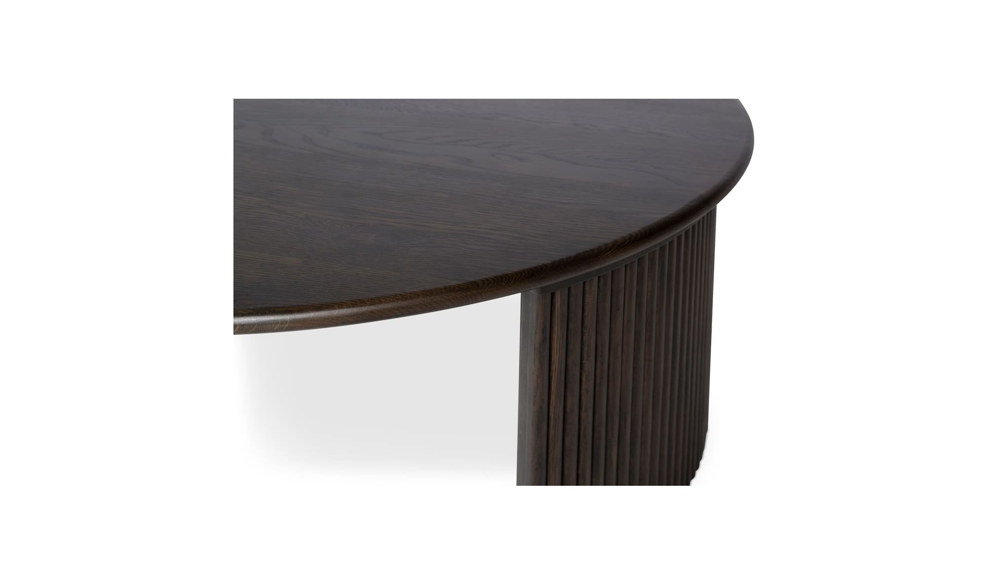 39" Dark Brown Solid Oak Coffee Table