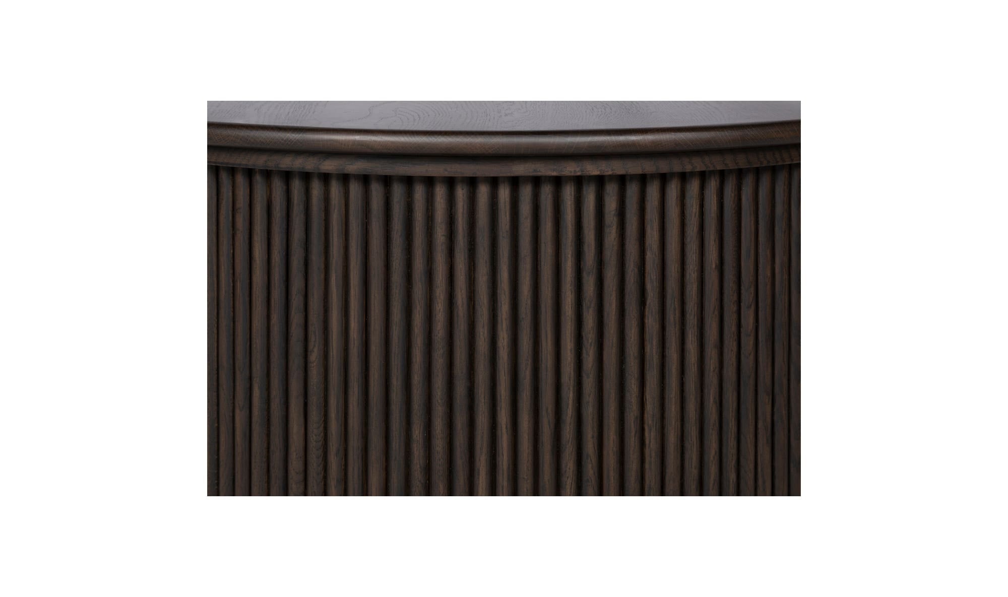 39" Dark Brown Solid Oak Coffee Table