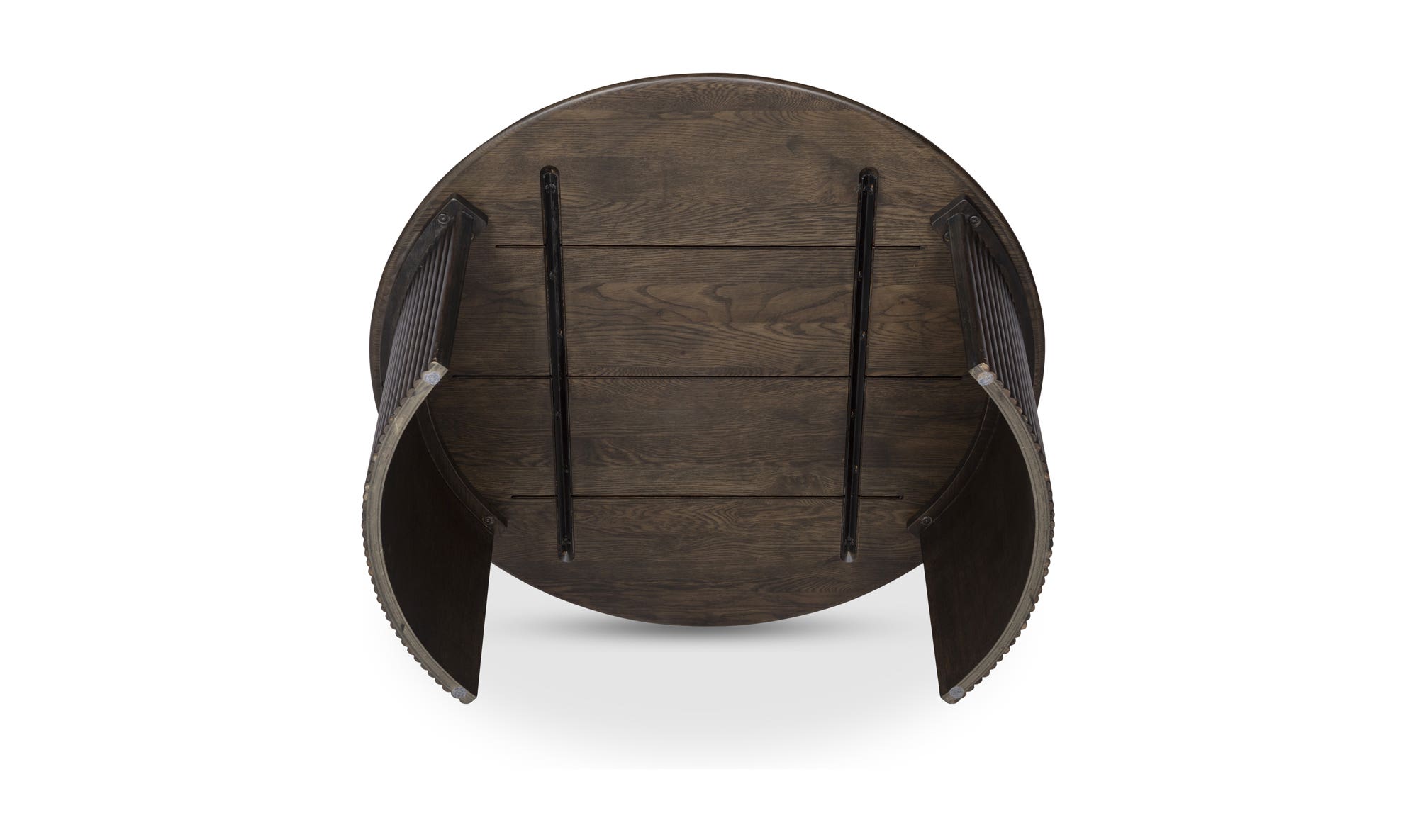 39" Dark Brown Solid Oak Coffee Table