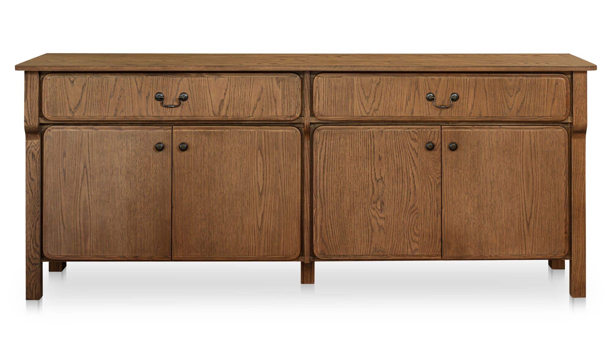 78.5" Warm Brown Solid Oak Sideboard