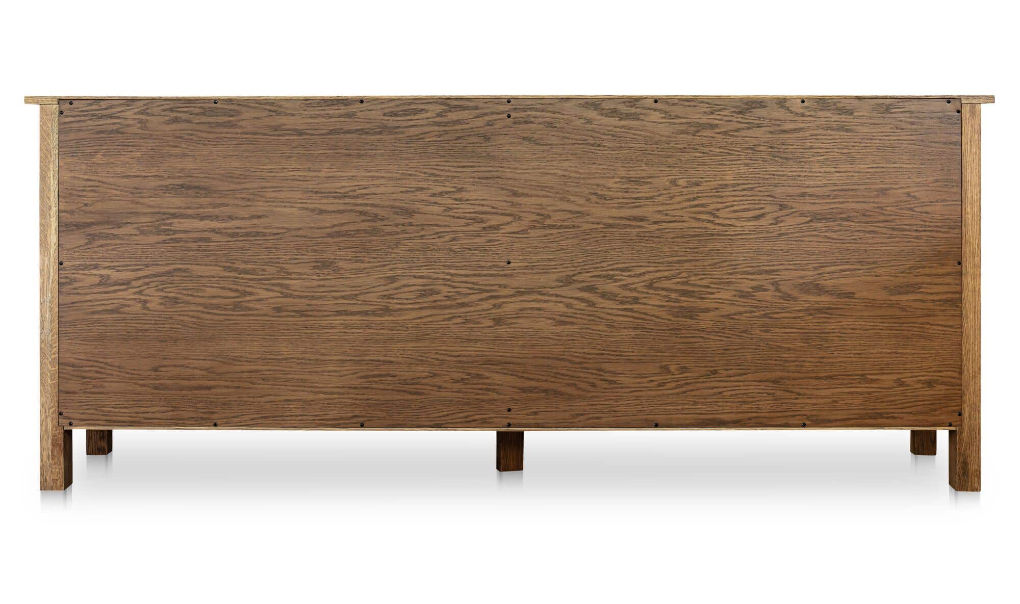 78.5" Warm Brown Solid Oak Sideboard