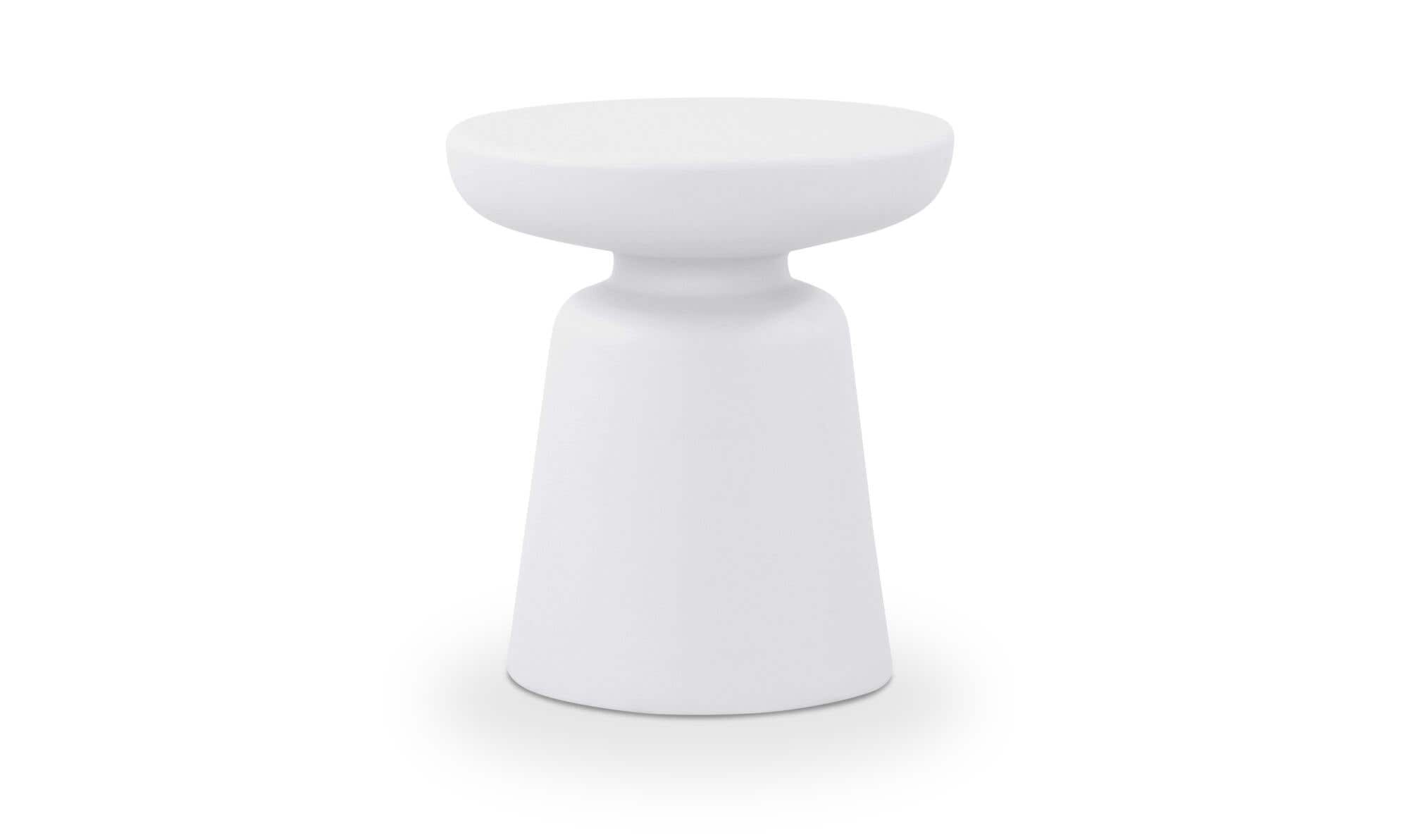 15.74" White Side Table