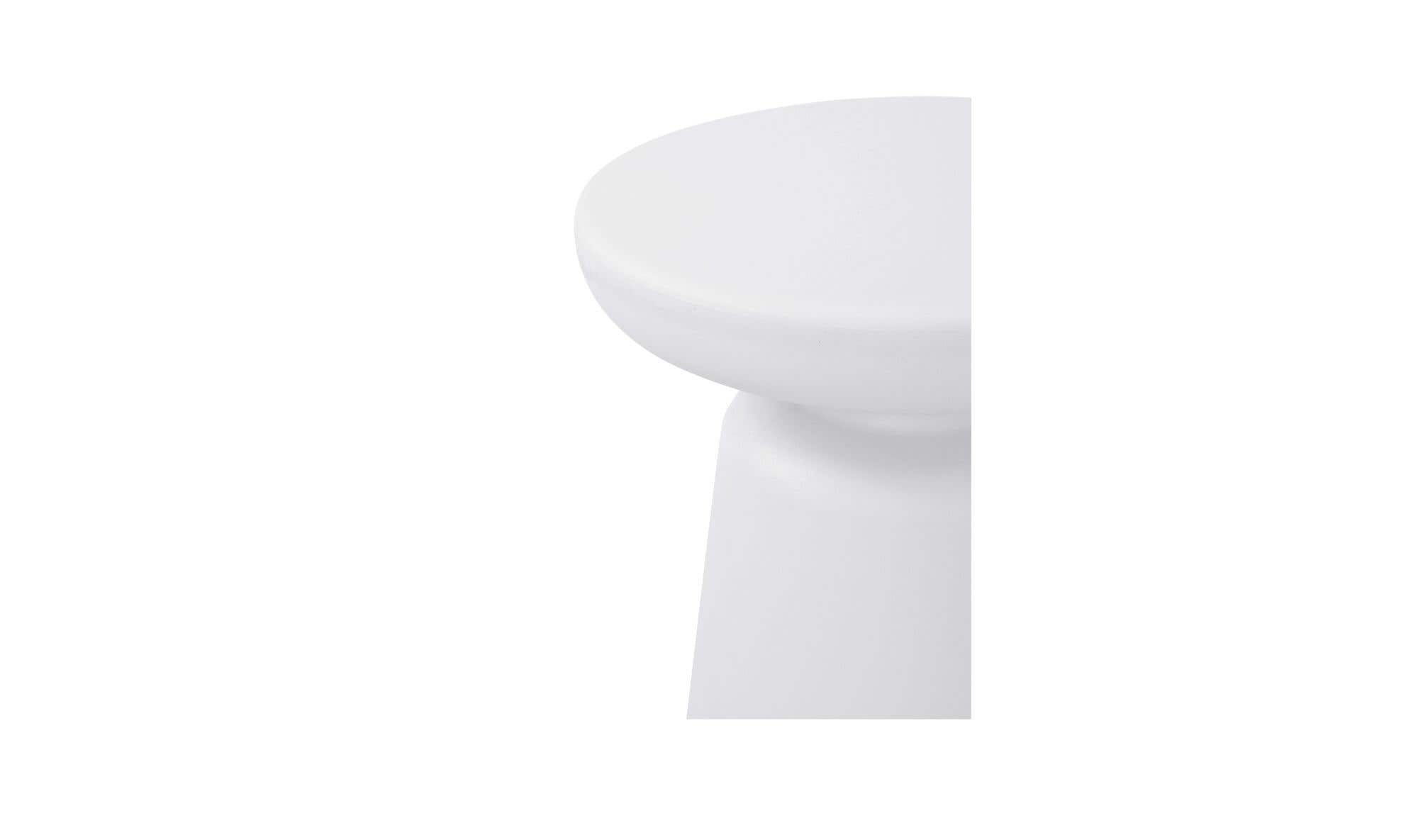 15.74" White Side Table