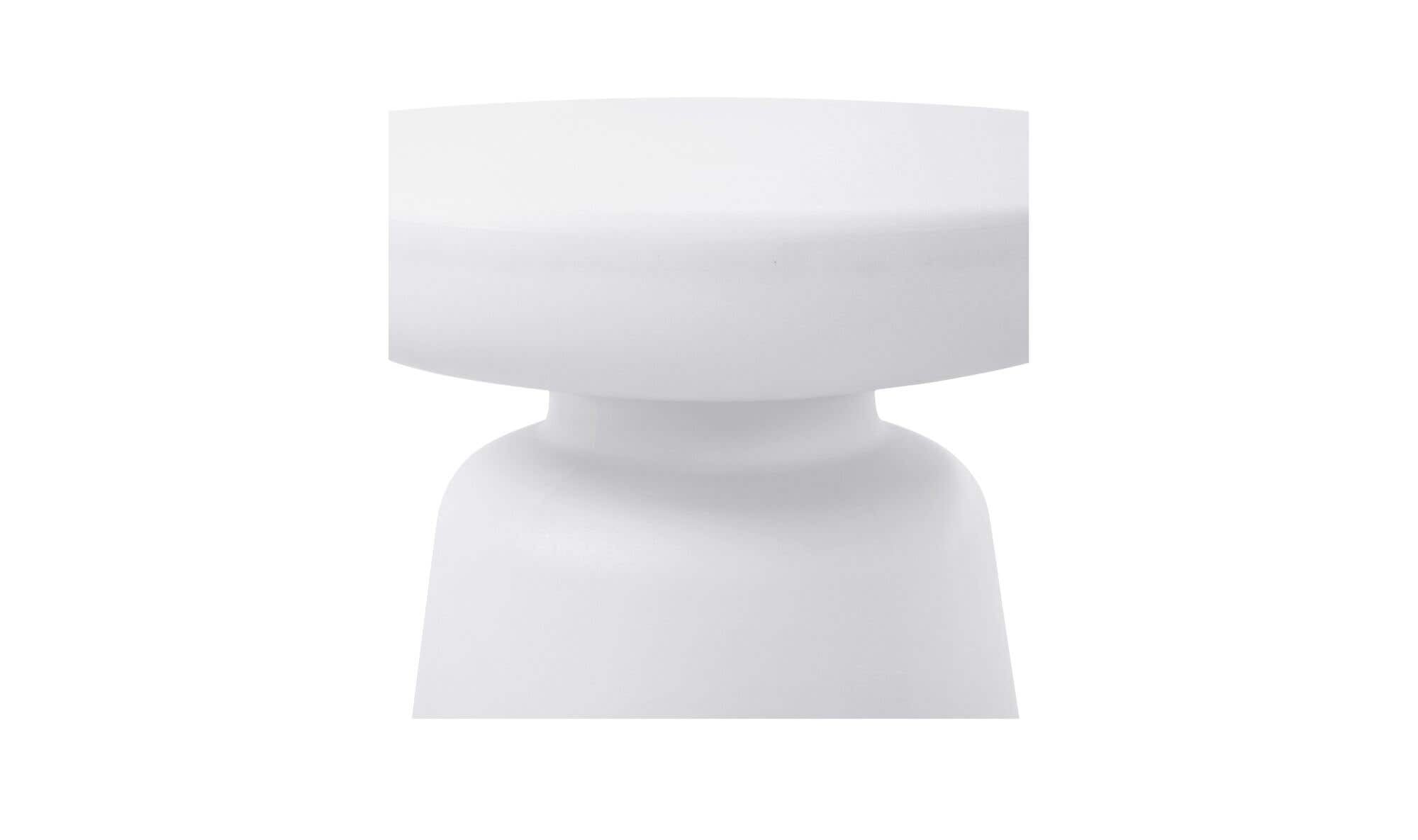 15.74" White Side Table