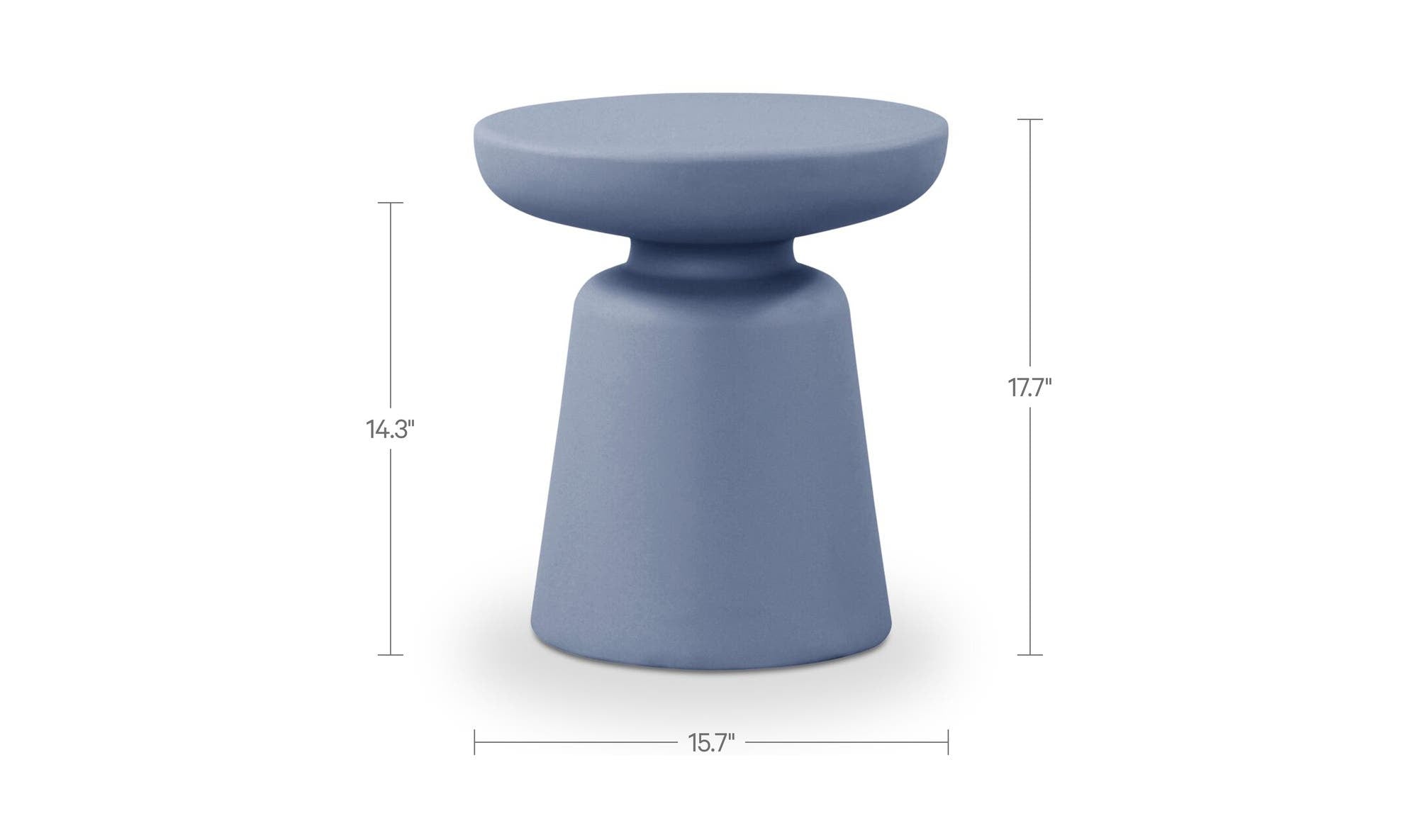 15.74" Blue Side Table
