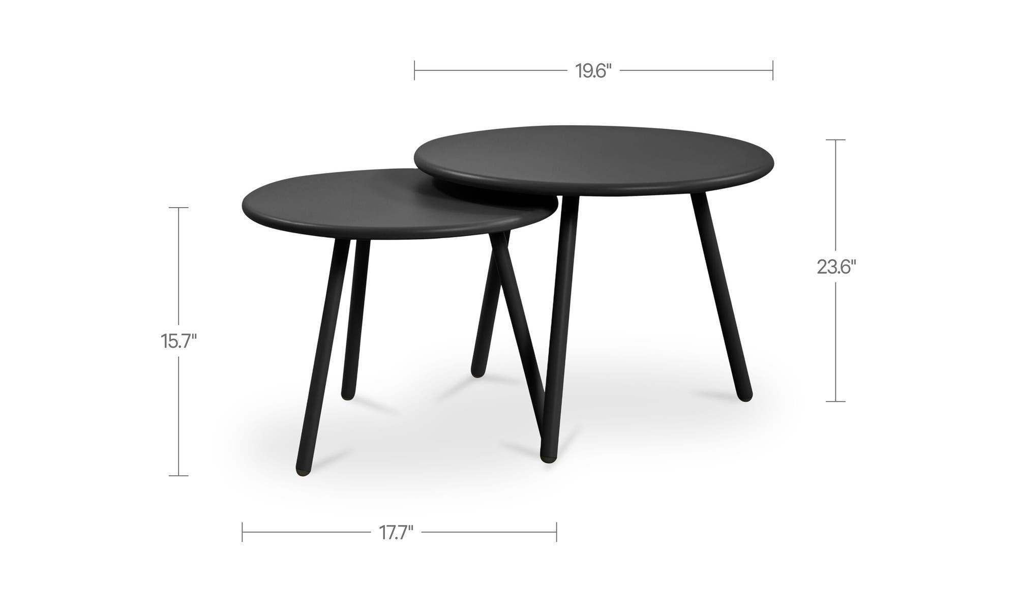 23.62" Black Coffee Table