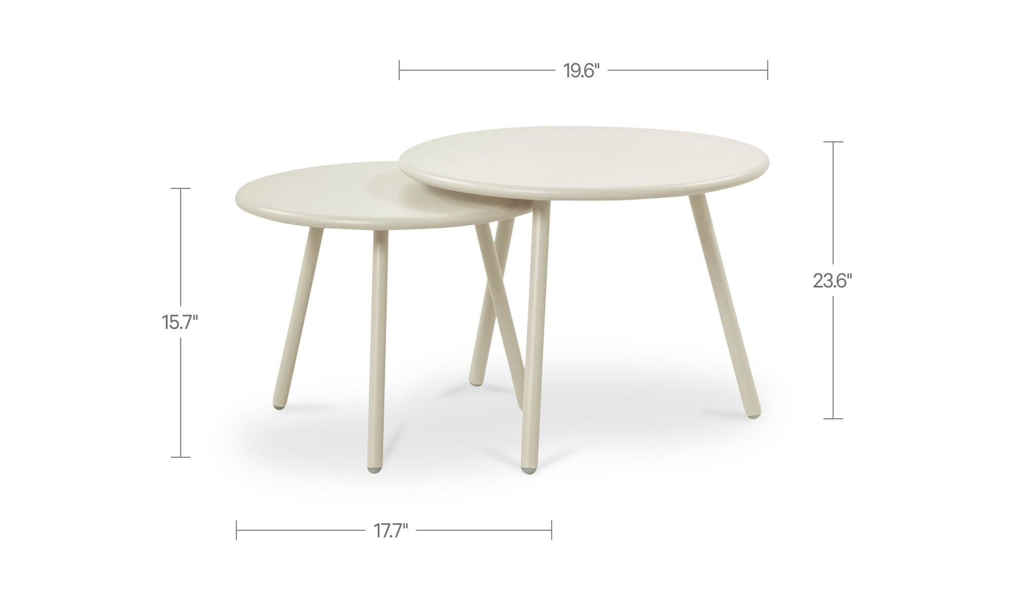 23.62" Cream Coffee Table
