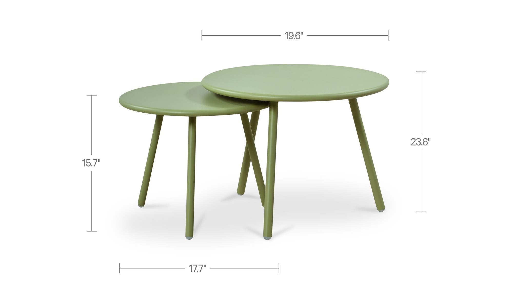 23.62" Green Coffee Table