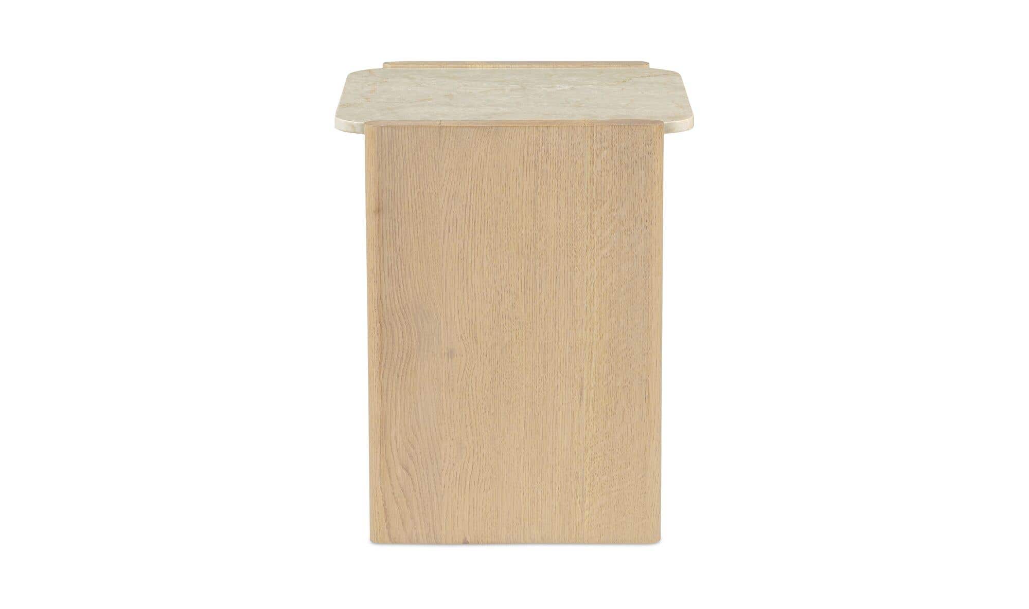20" Natural Marble Side Table