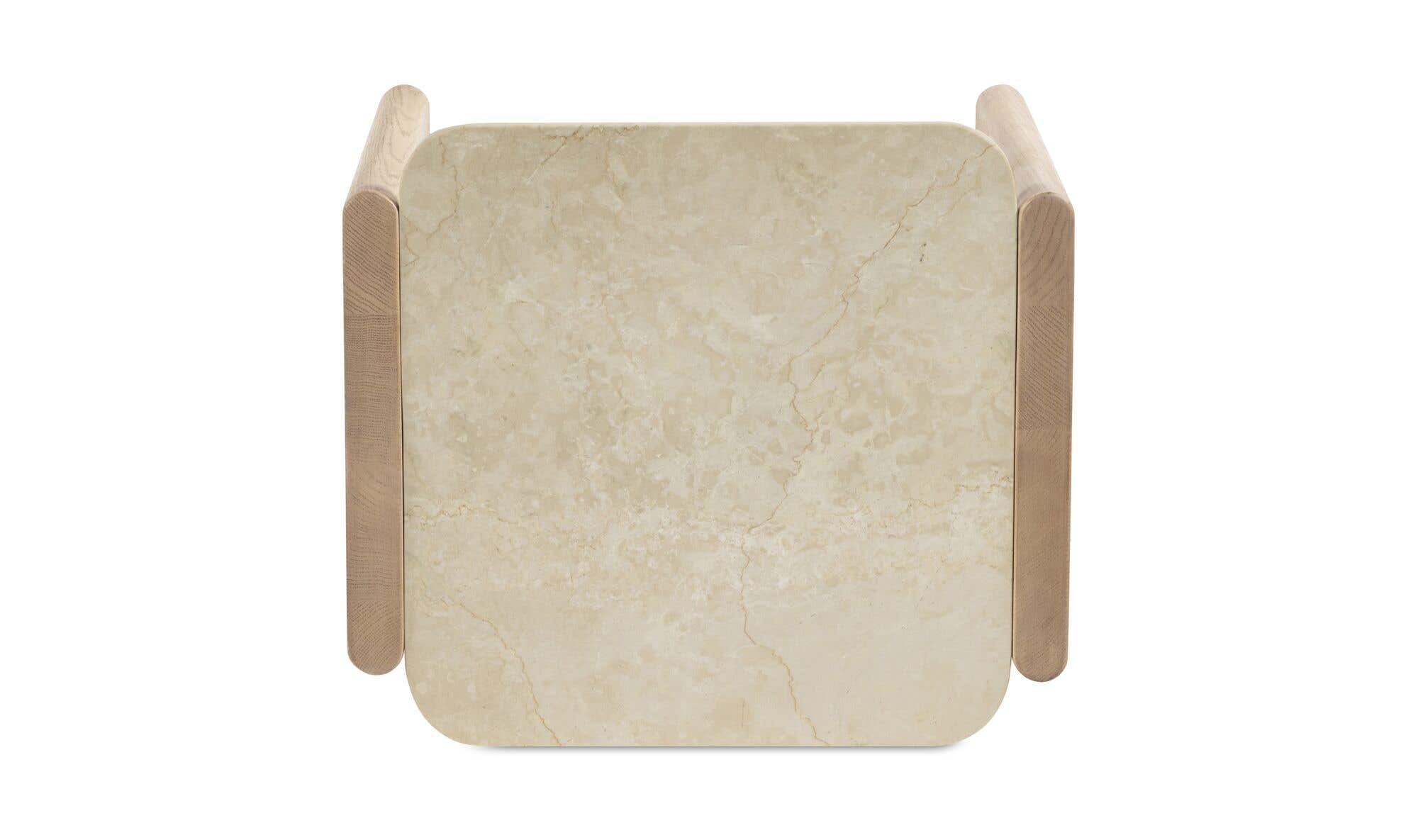 20" Natural Marble Side Table