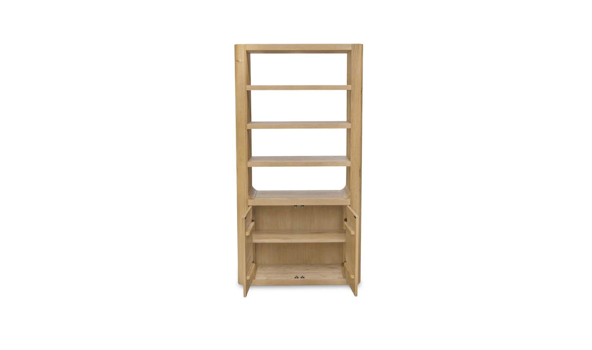 39.37" Rustic Oak Solid Oak Tall Cabinet