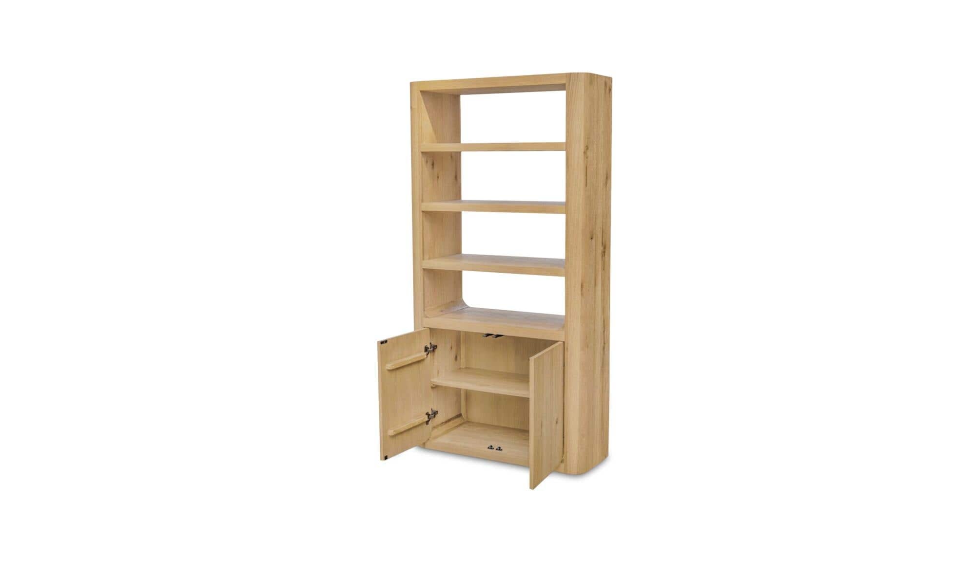 39.37" Rustic Oak Solid Oak Tall Cabinet