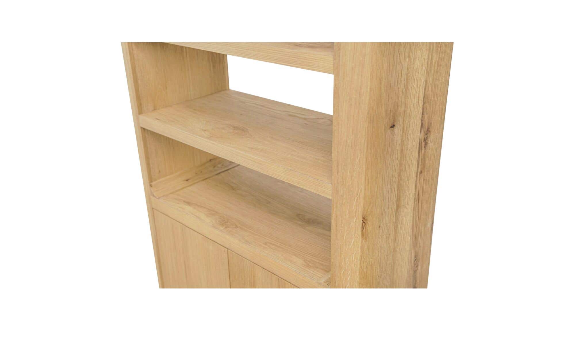39.37" Rustic Oak Solid Oak Tall Cabinet
