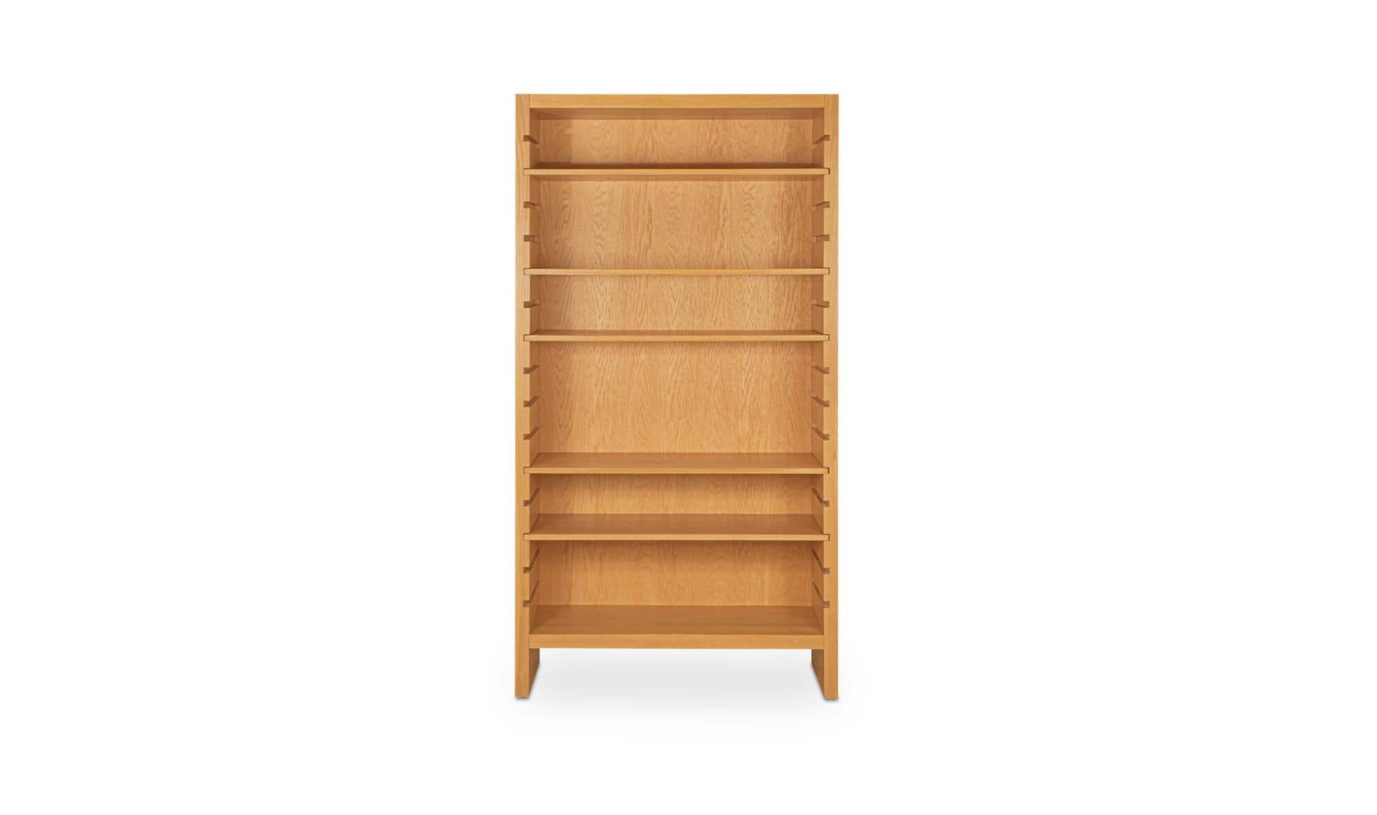 38.98" Natural Solid Oak Bookcase