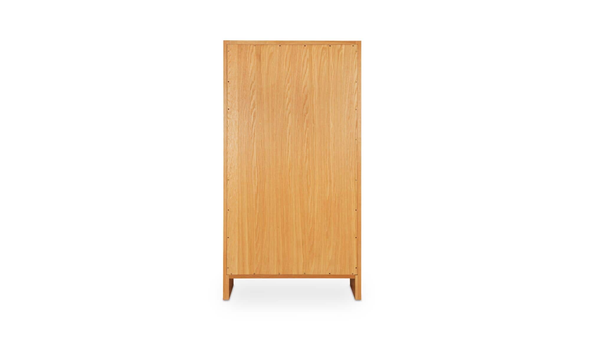 38.98" Natural Solid Oak Bookcase