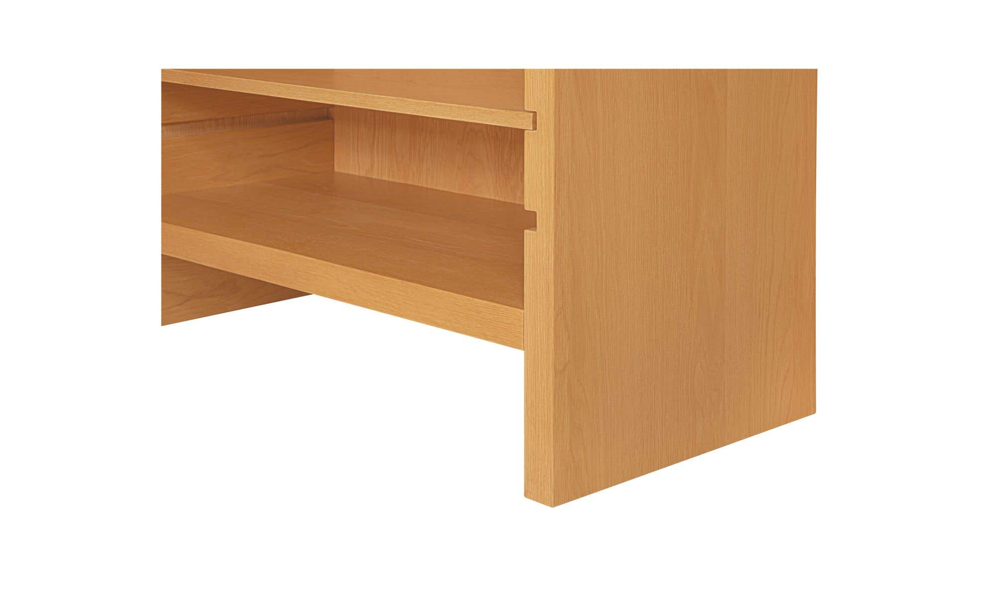 38.98" Natural Solid Oak Bookcase