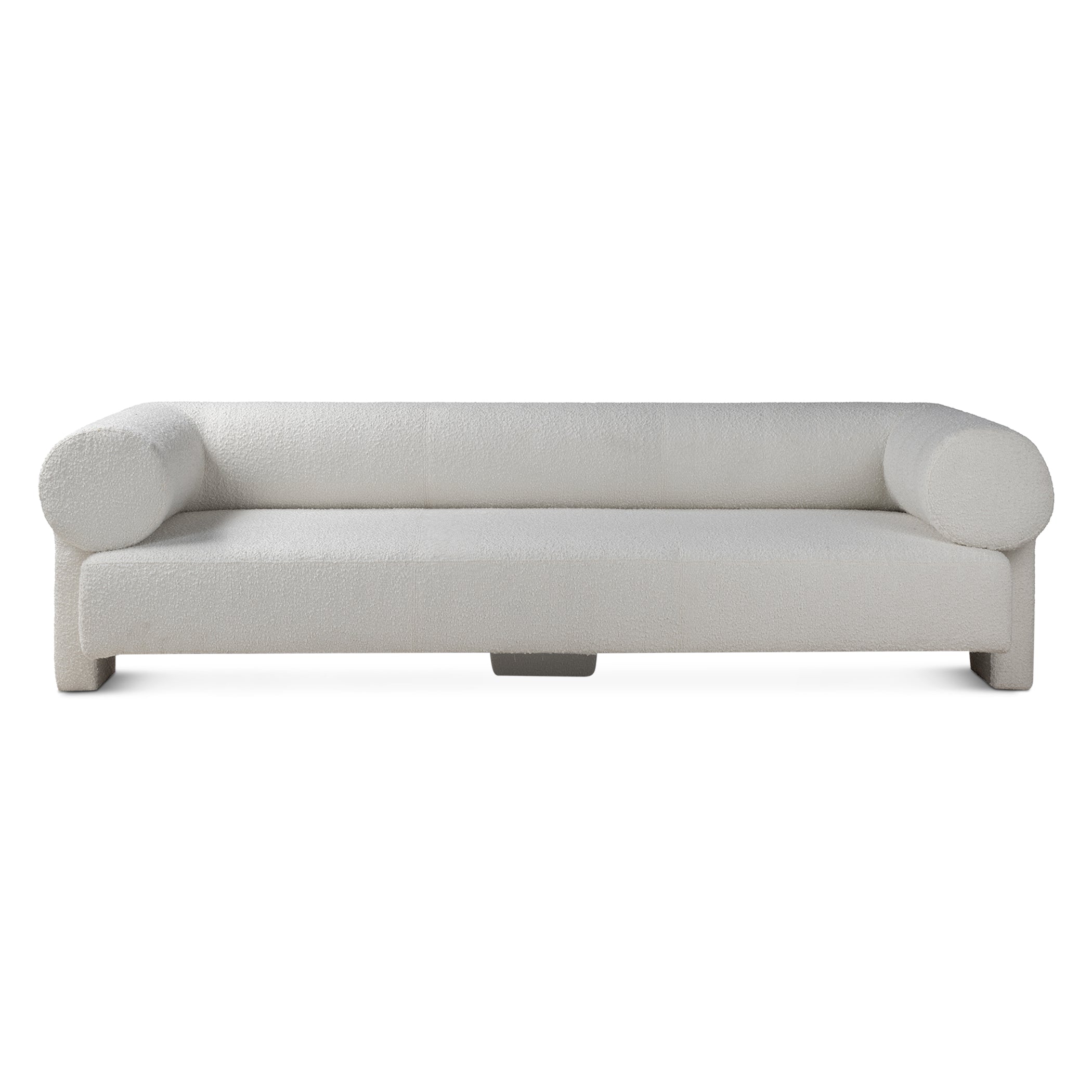94" Off-White Boucle Upholstered Sofa