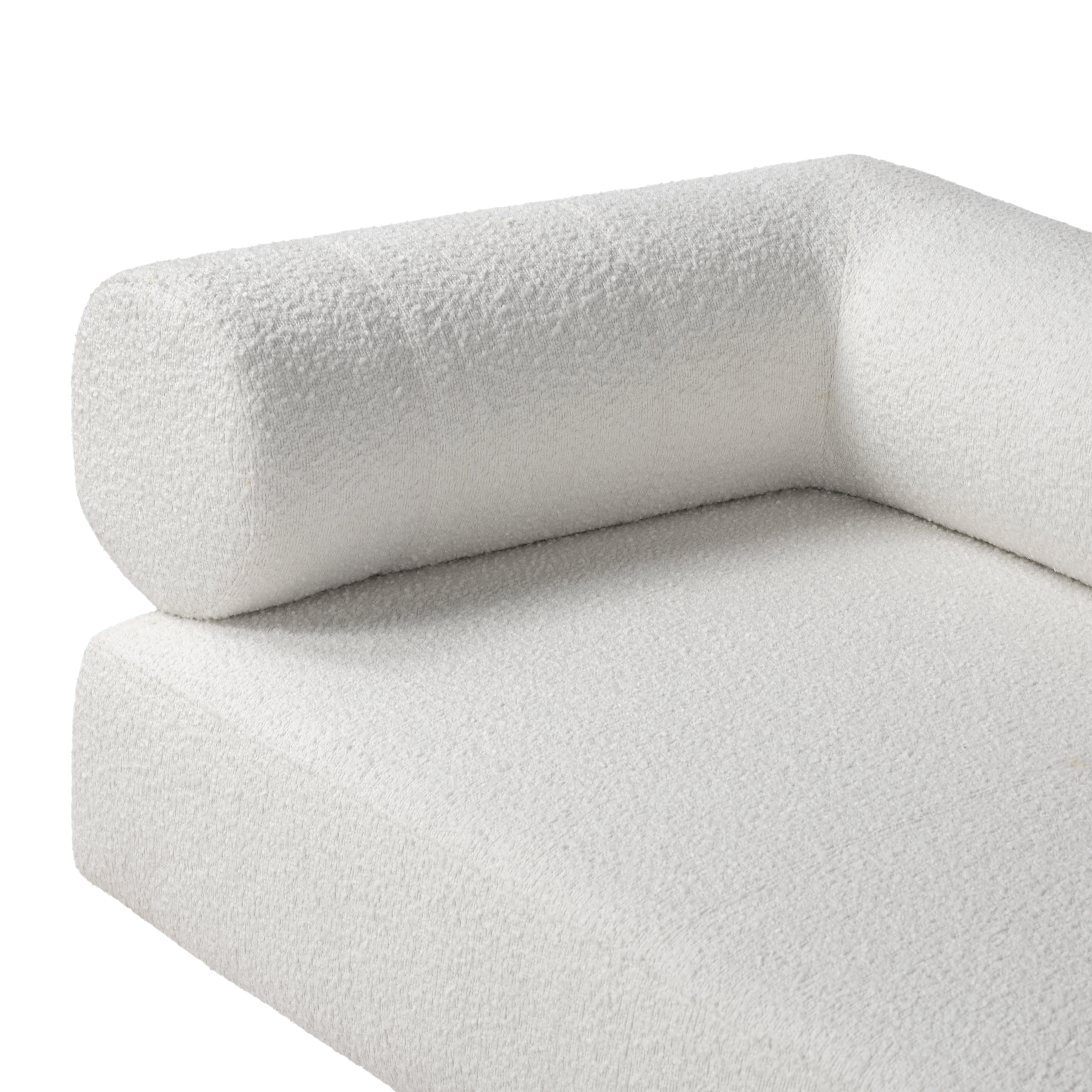 94" Off-White Boucle Upholstered Sofa