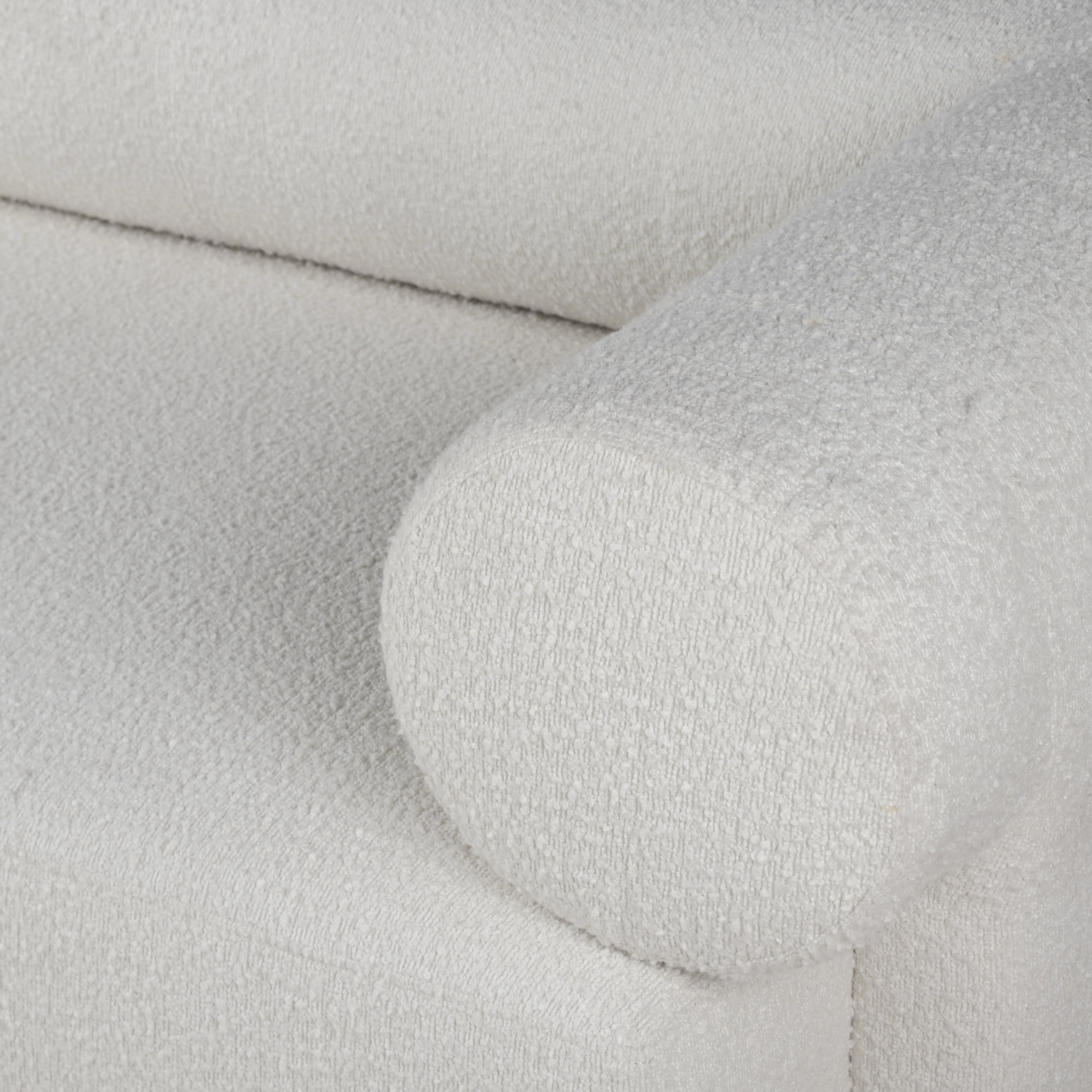 94" Off-White Boucle Upholstered Sofa