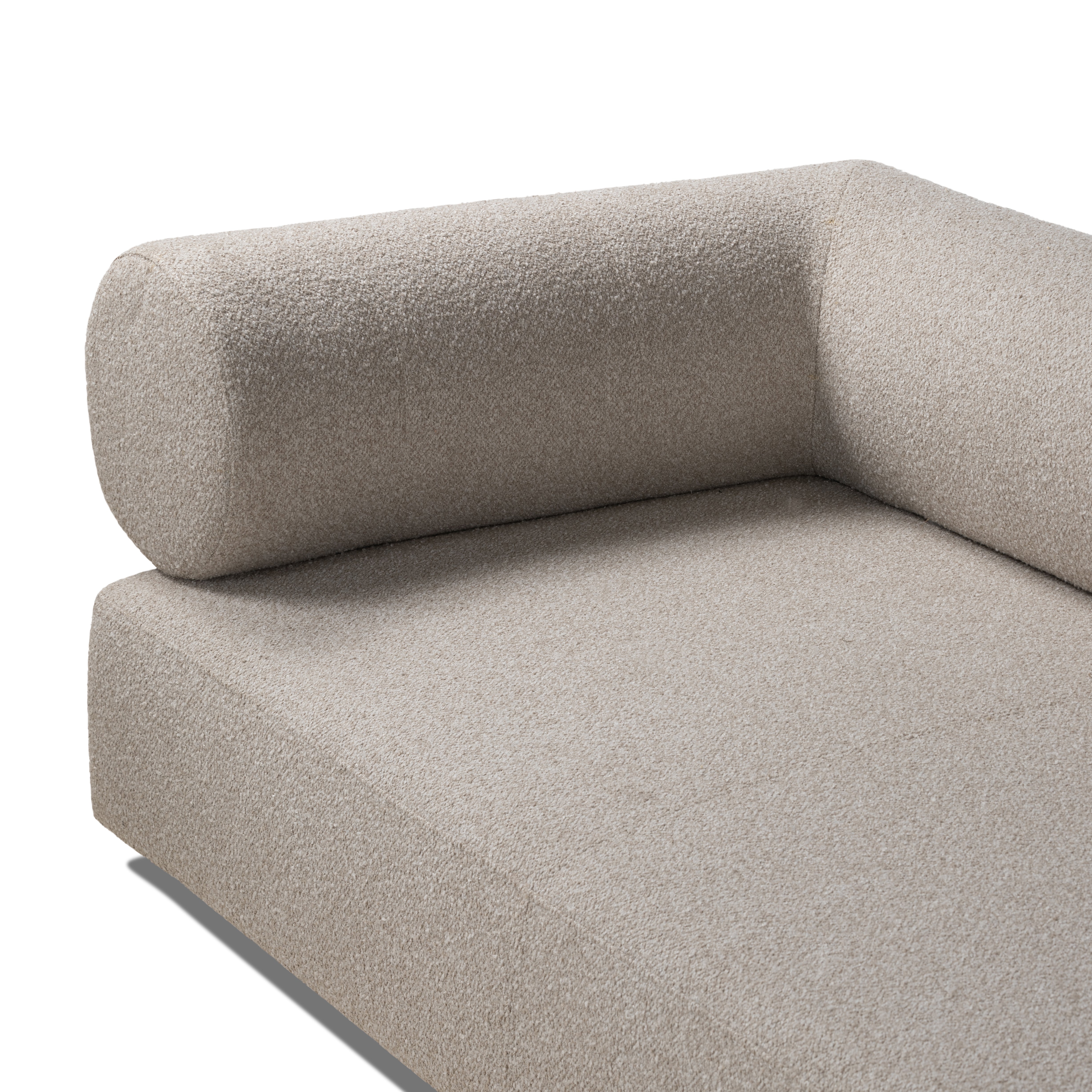 94" Pewter Boucle Upholstered Sofa