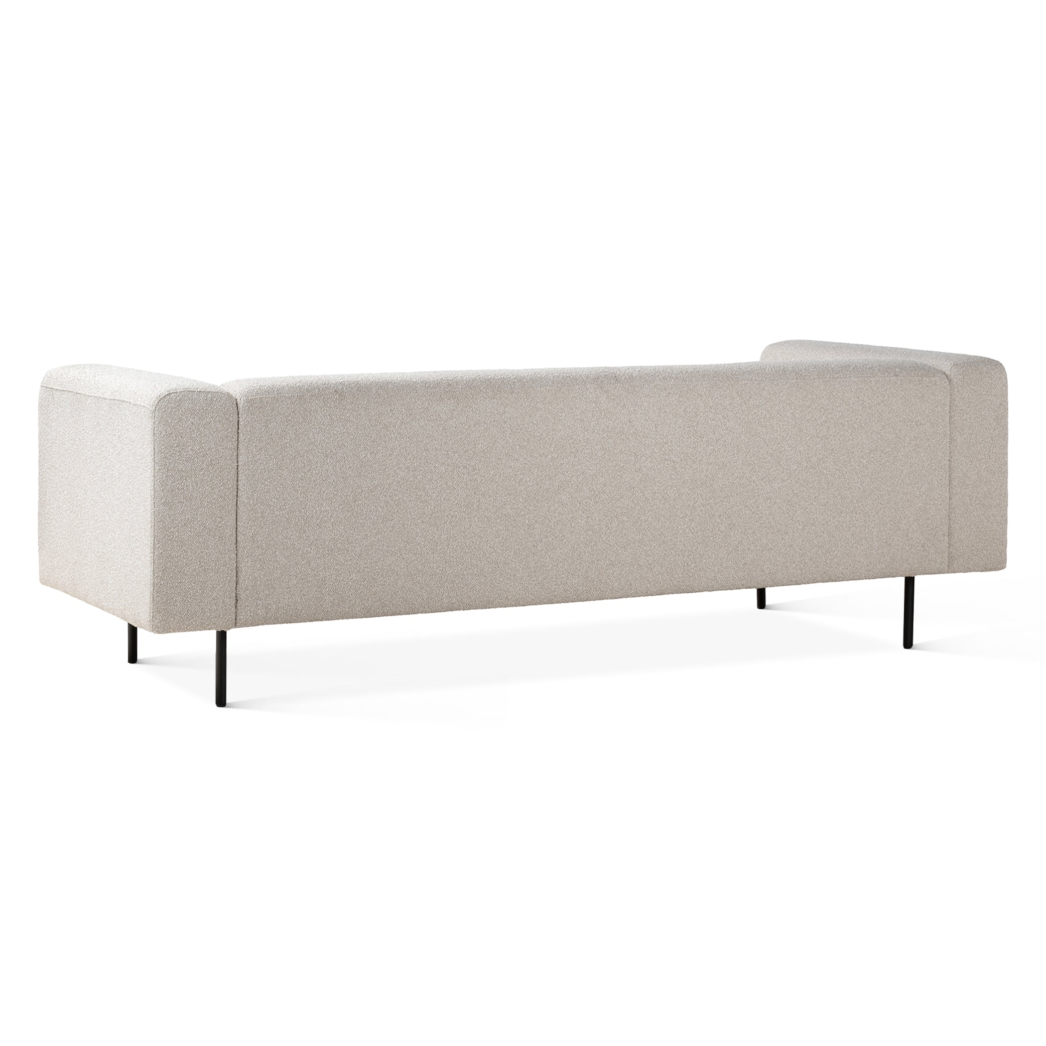 94" Cream Boucle Tufted Upholstered Sofa