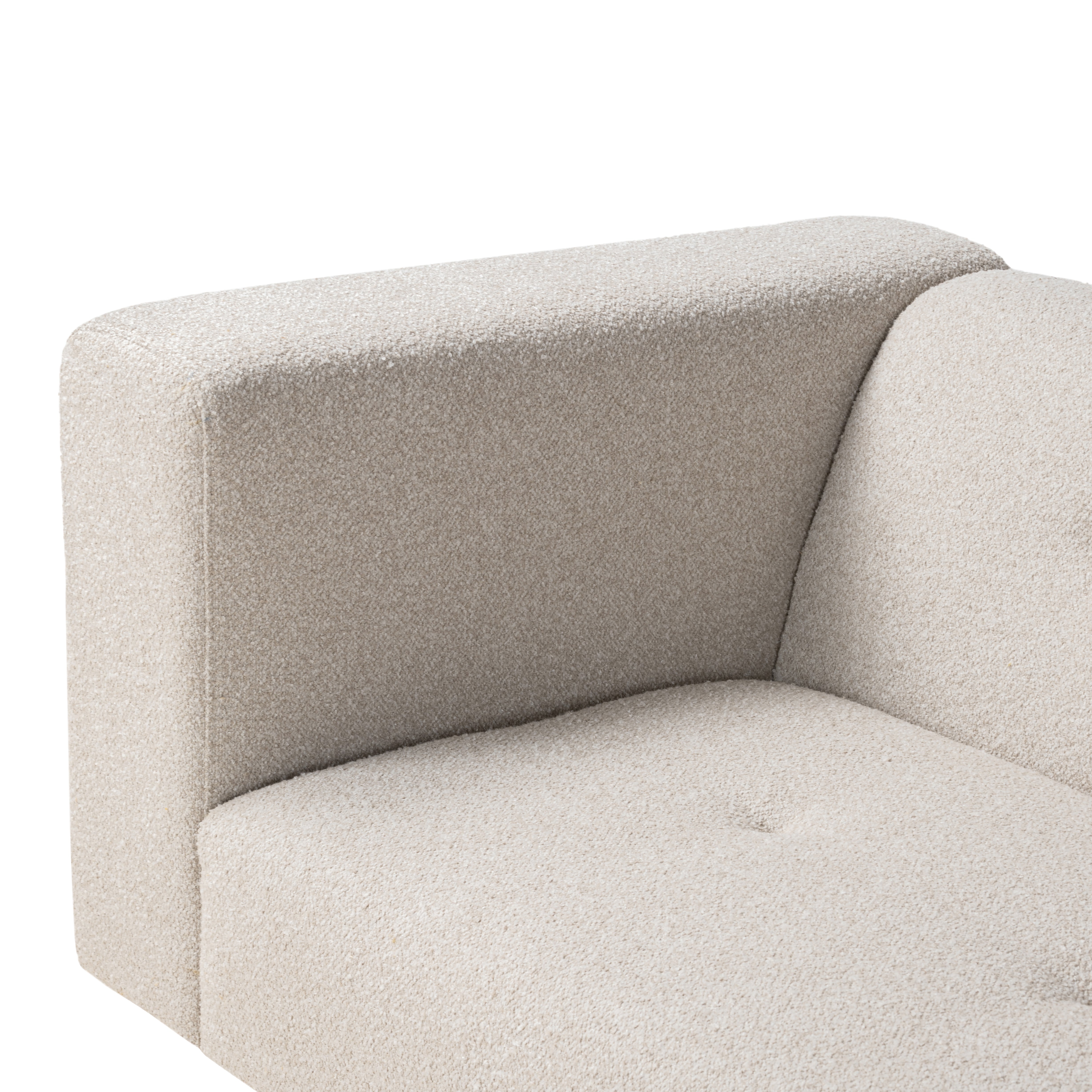 94" Cream Boucle Tufted Upholstered Sofa