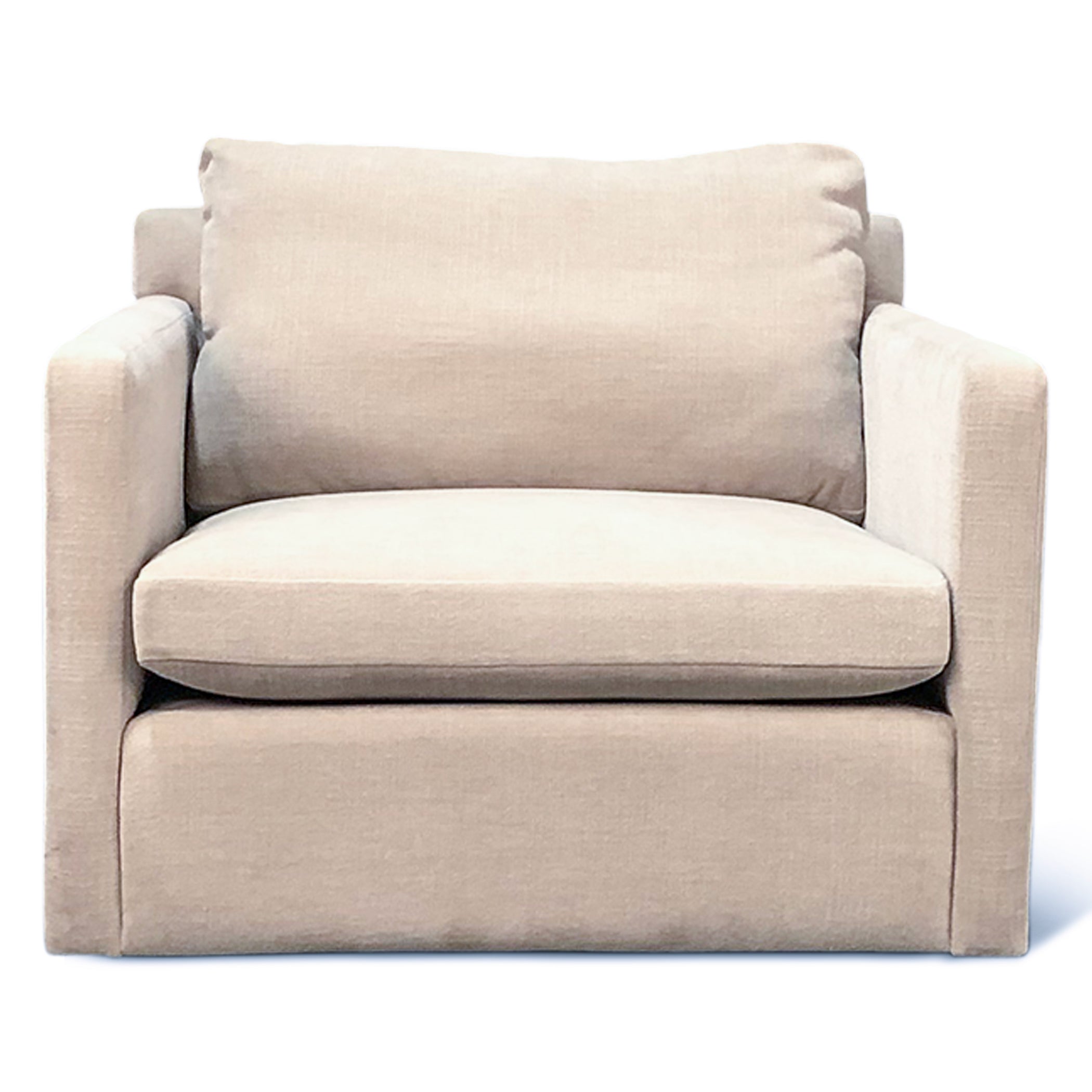40" Oat Chenille Upholstered Accent Chair
