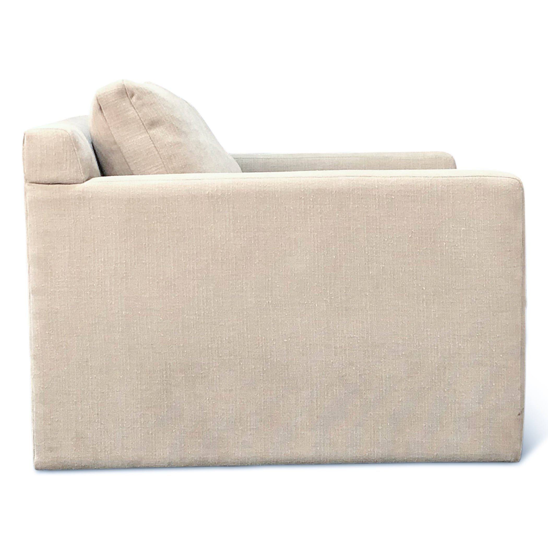 40" Oat Chenille Upholstered Accent Chair