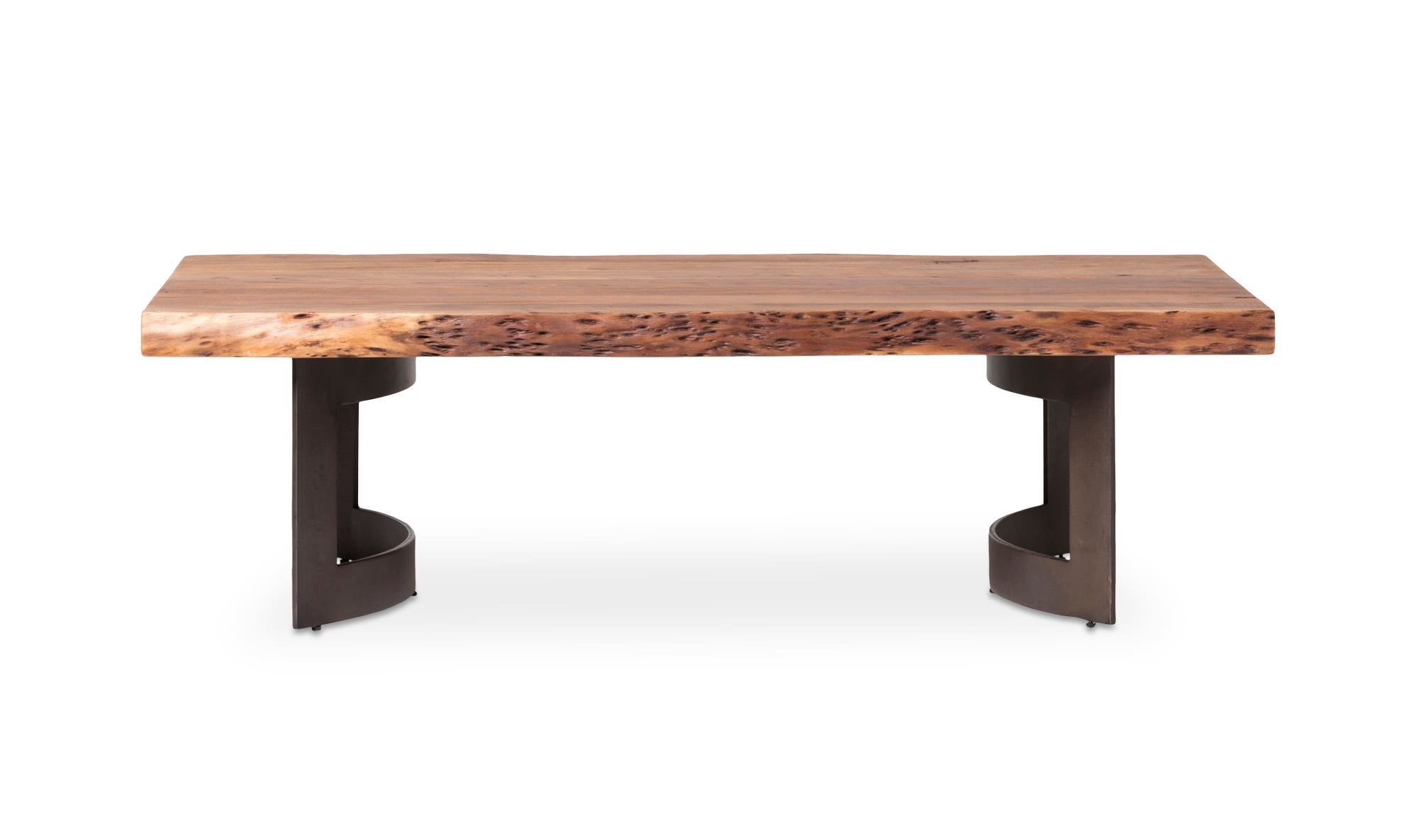56" Brown Acacia Coffee Table