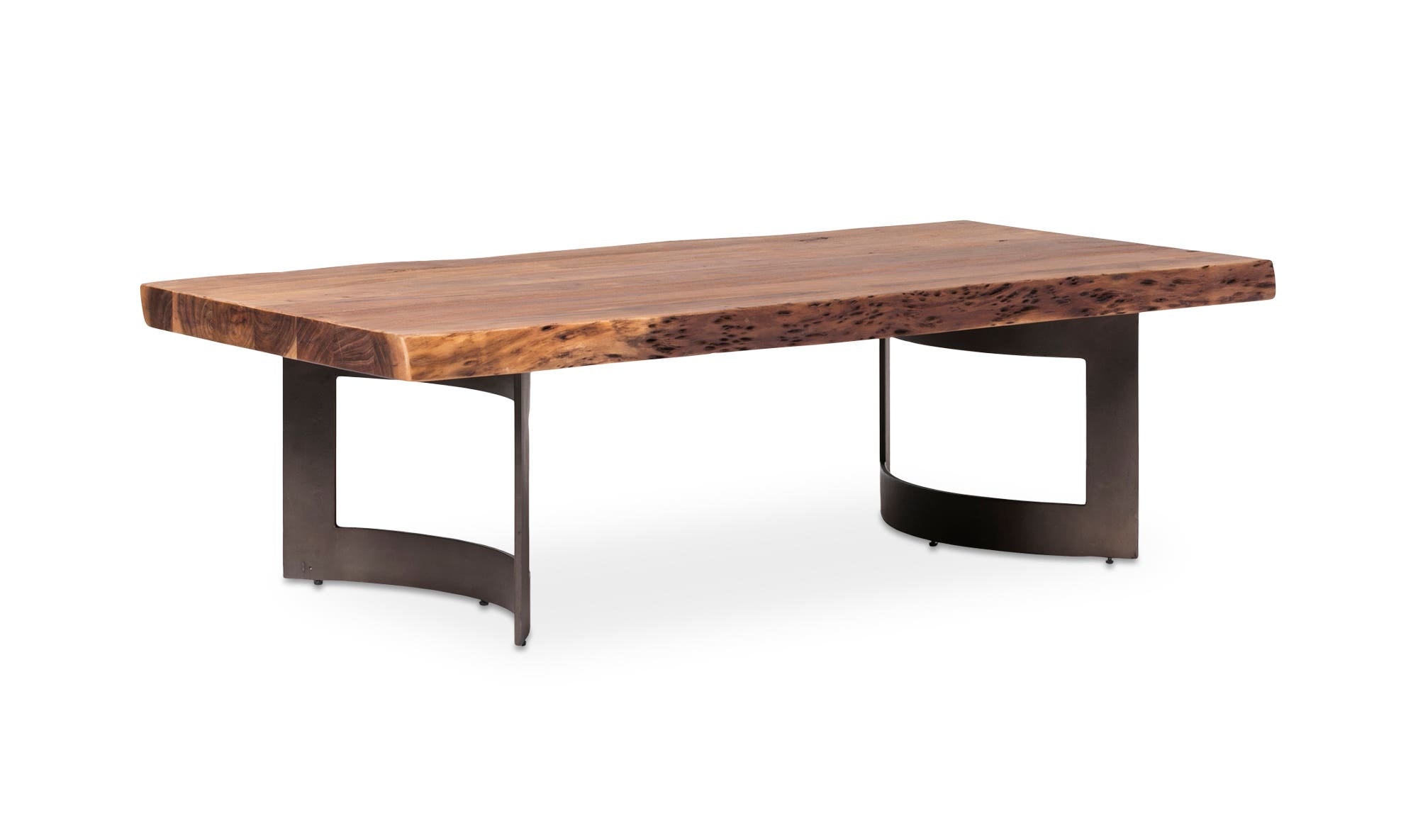 56" Brown Acacia Coffee Table