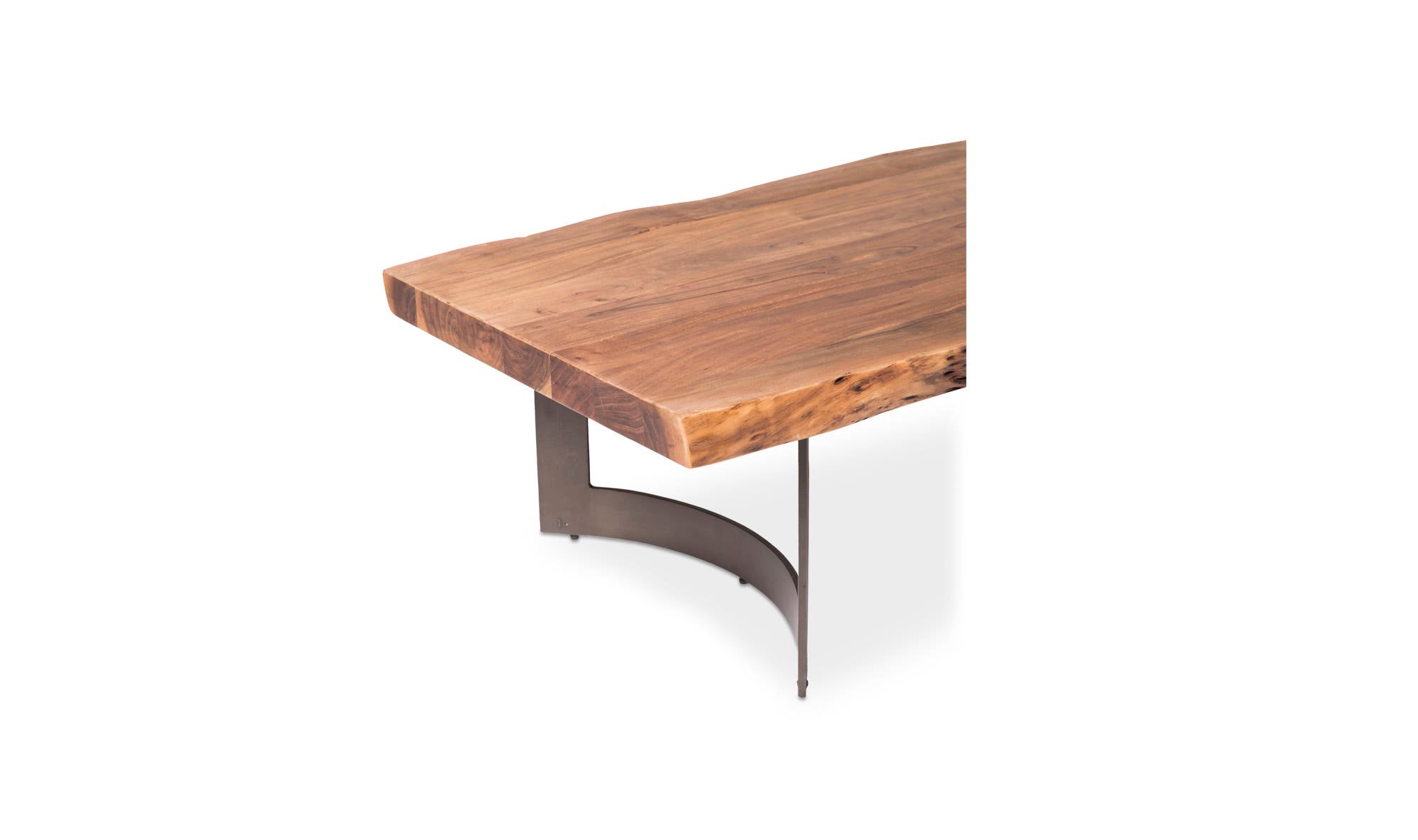 56" Brown Acacia Coffee Table
