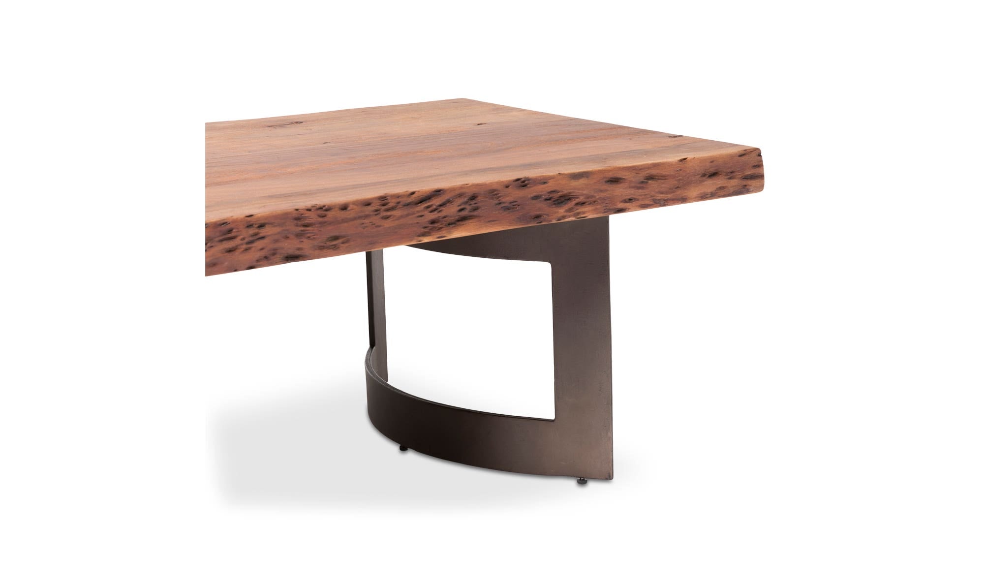 56" Brown Acacia Coffee Table
