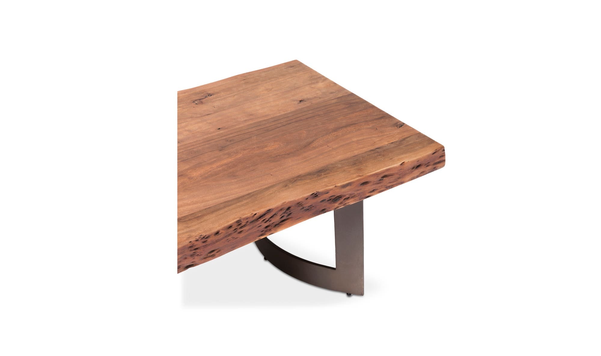 56" Brown Acacia Coffee Table