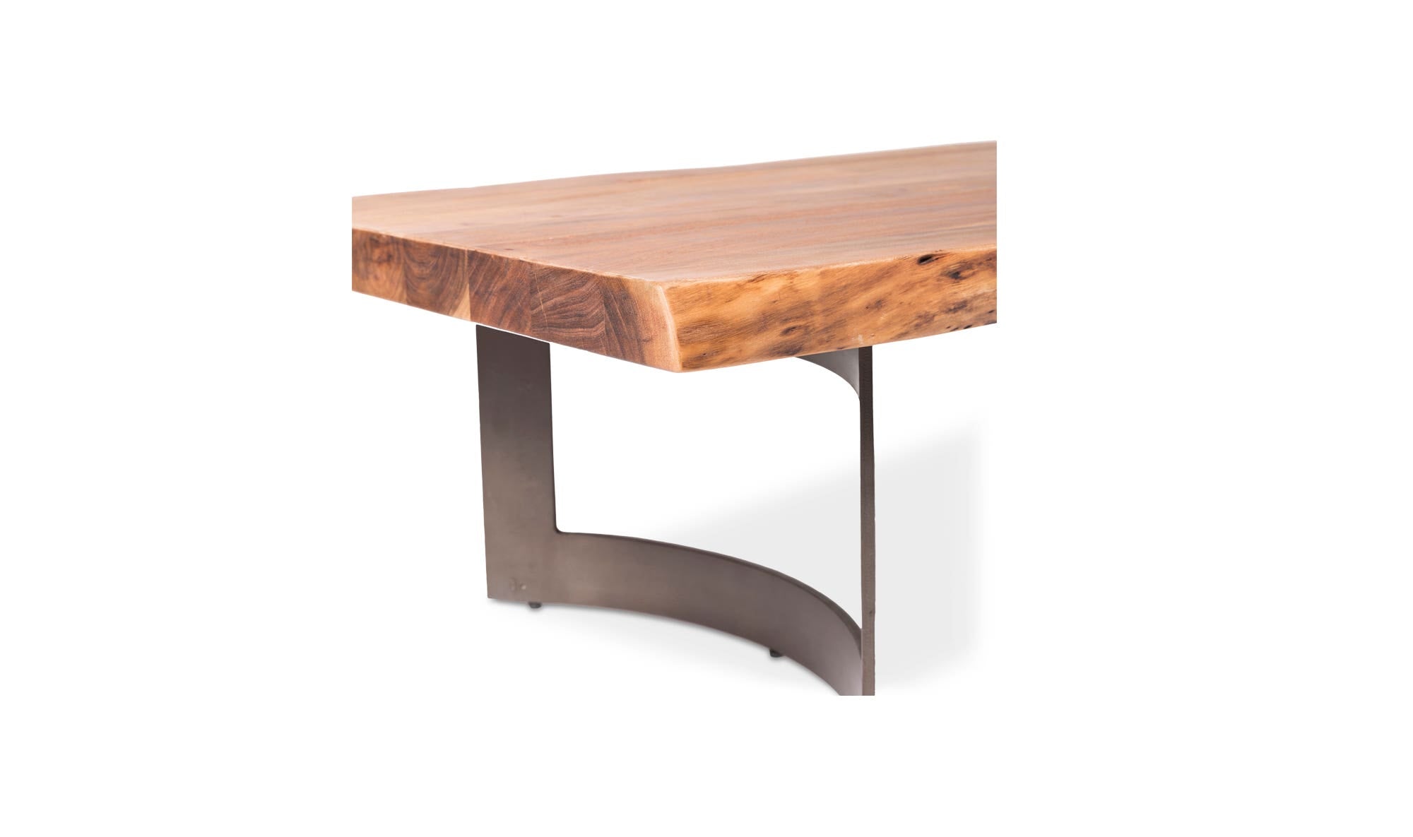 56" Brown Acacia Coffee Table