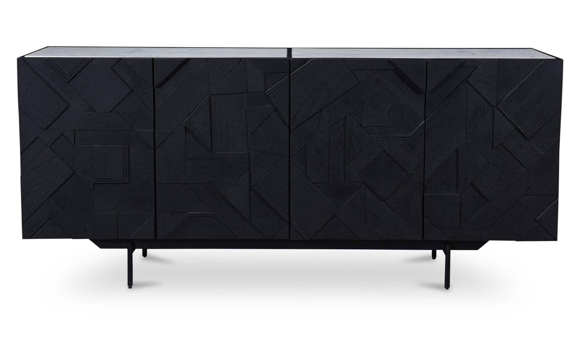 72" Black Sideboard