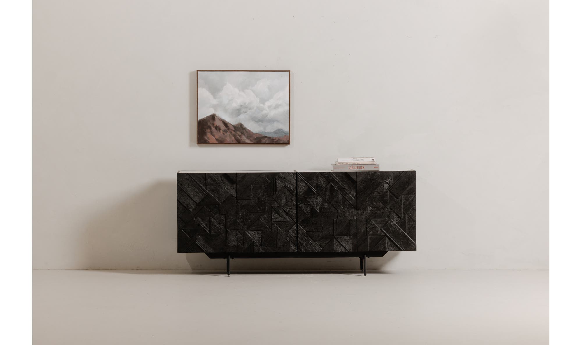 72" Black Sideboard