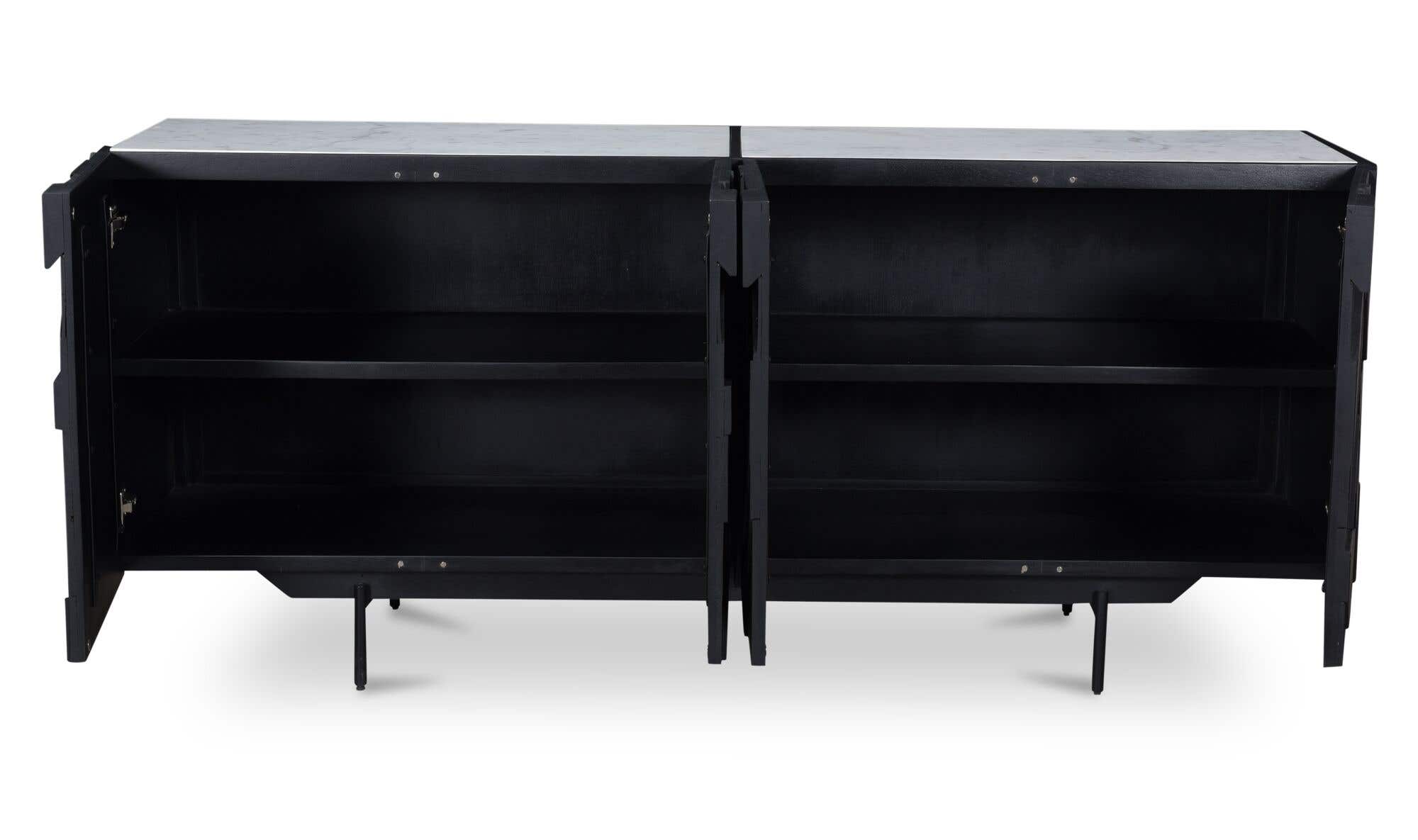 72" Black Sideboard