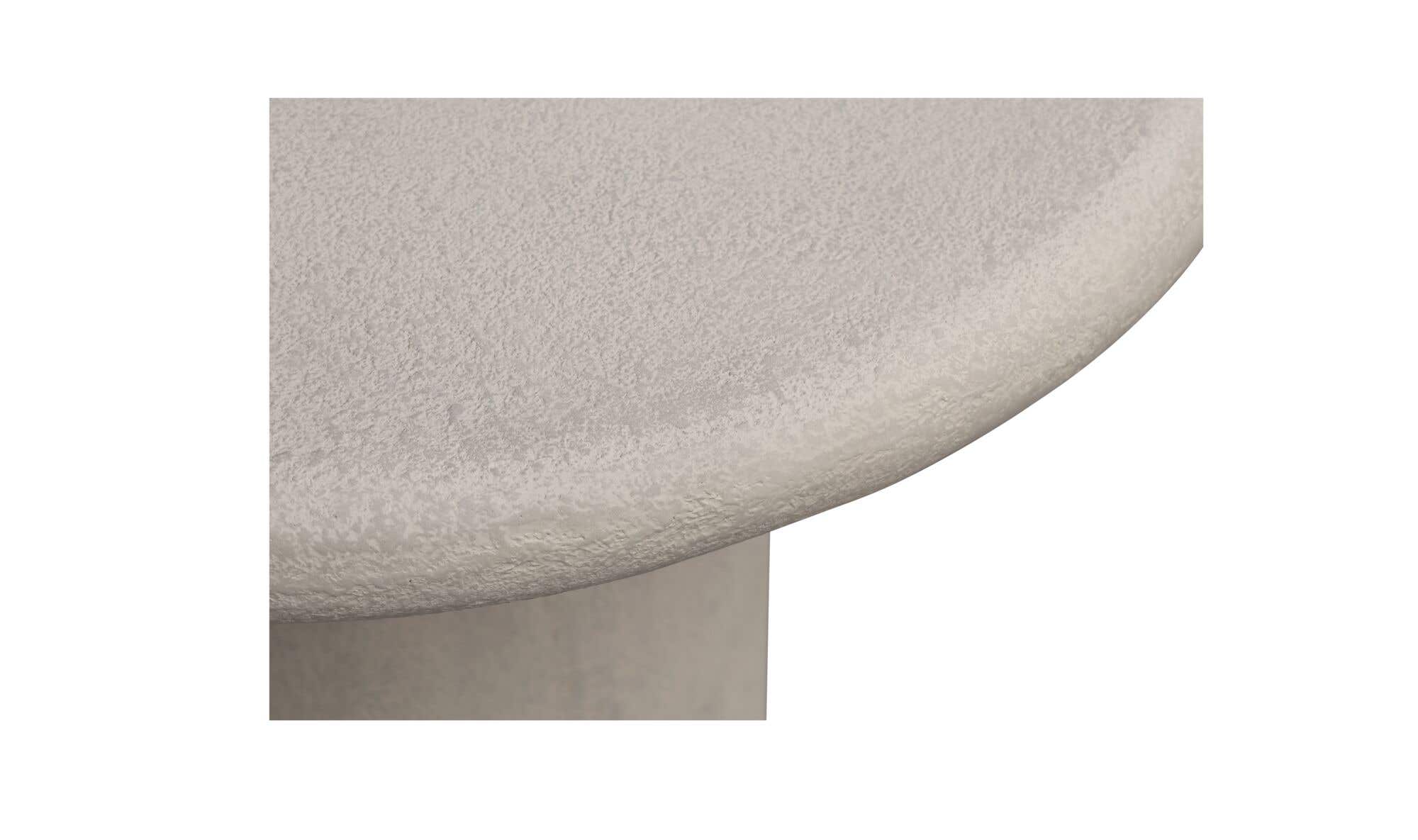 22" Cream Concrete Outdoor Side Table