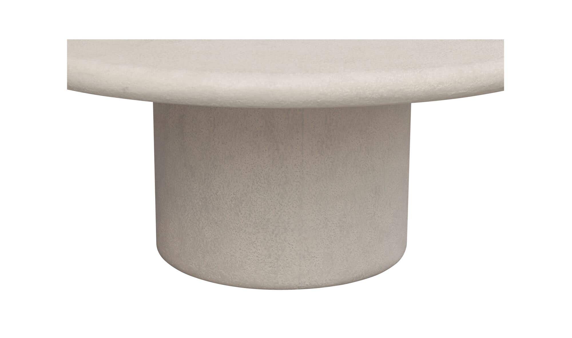 40" Cream Concrete Outdoor Coffee Table
