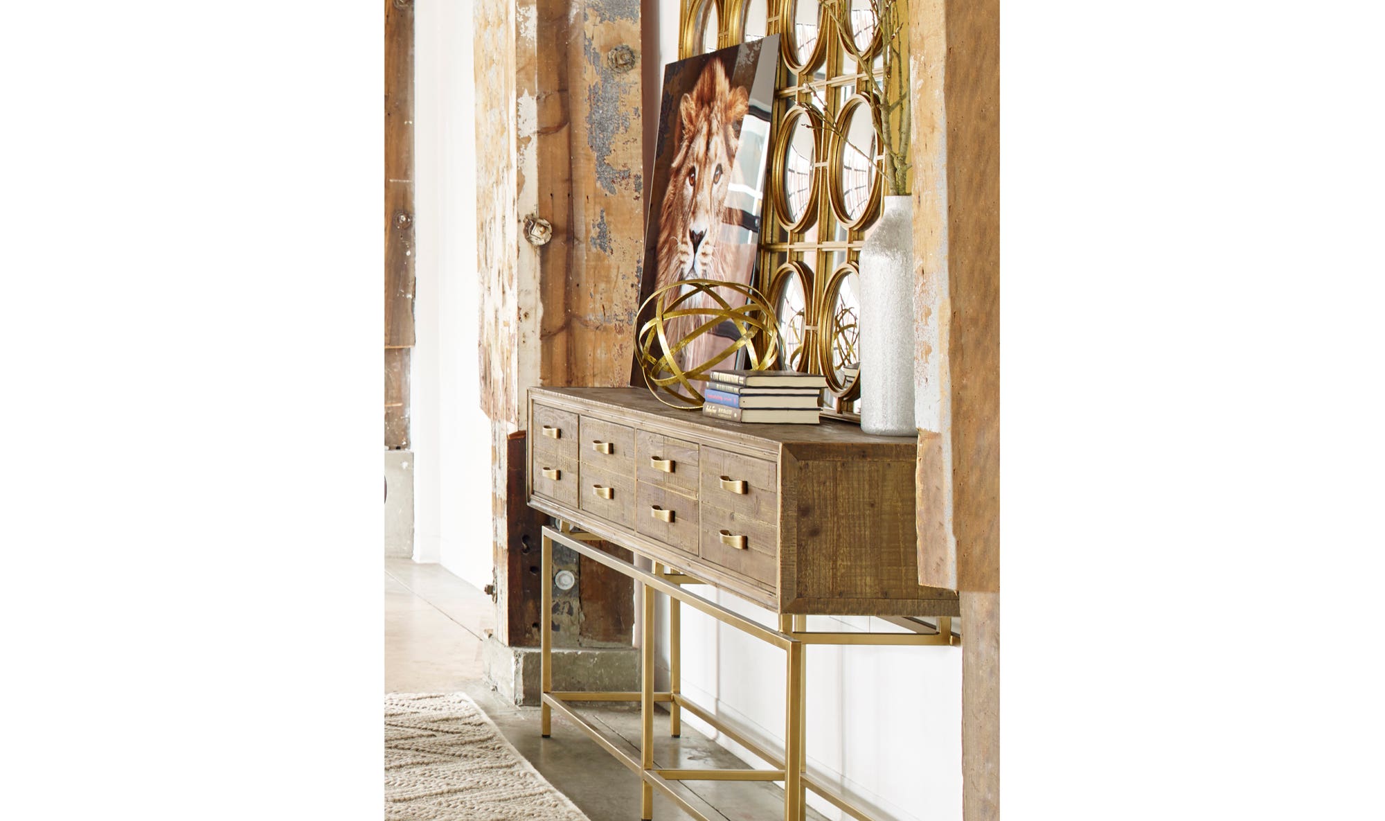 71" Natural Console Table
