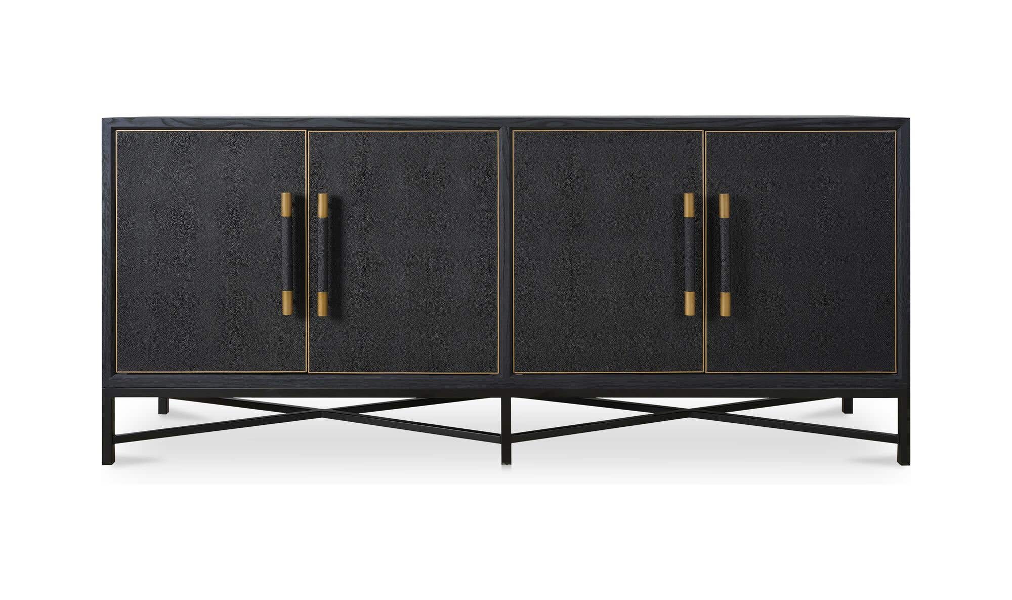 76" Black Oak Sideboard