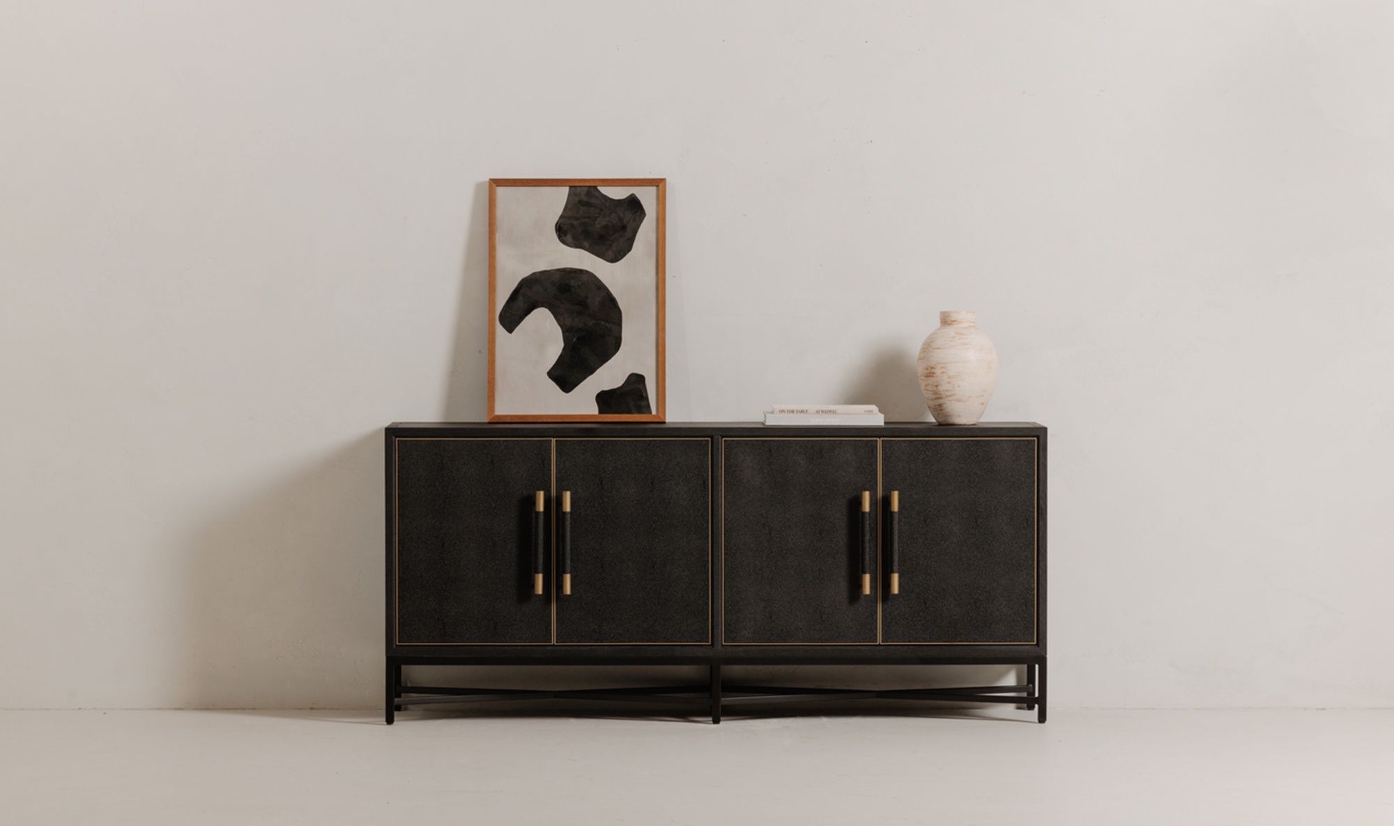 76" Black Oak Sideboard