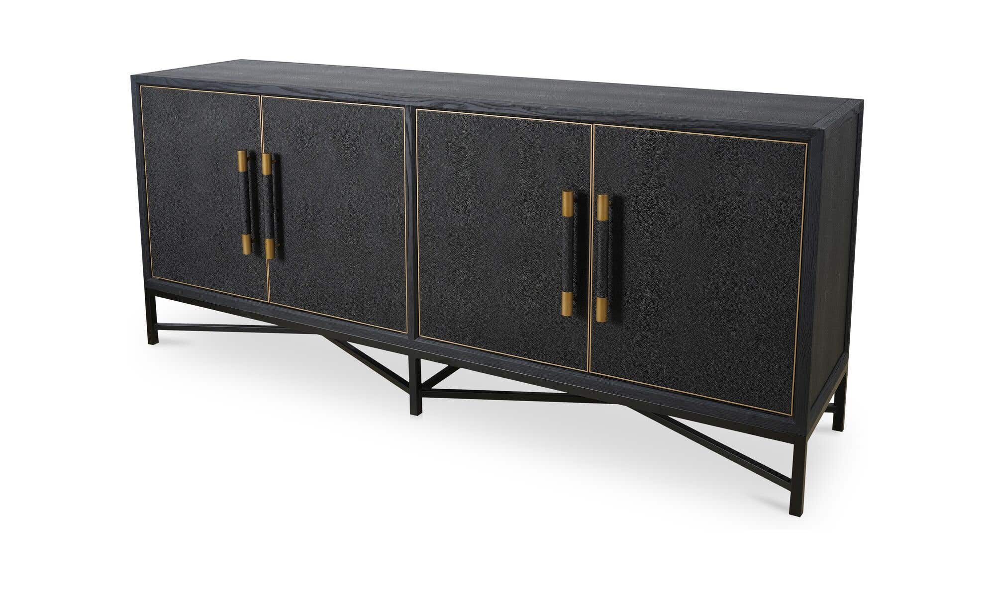 76" Black Oak Sideboard
