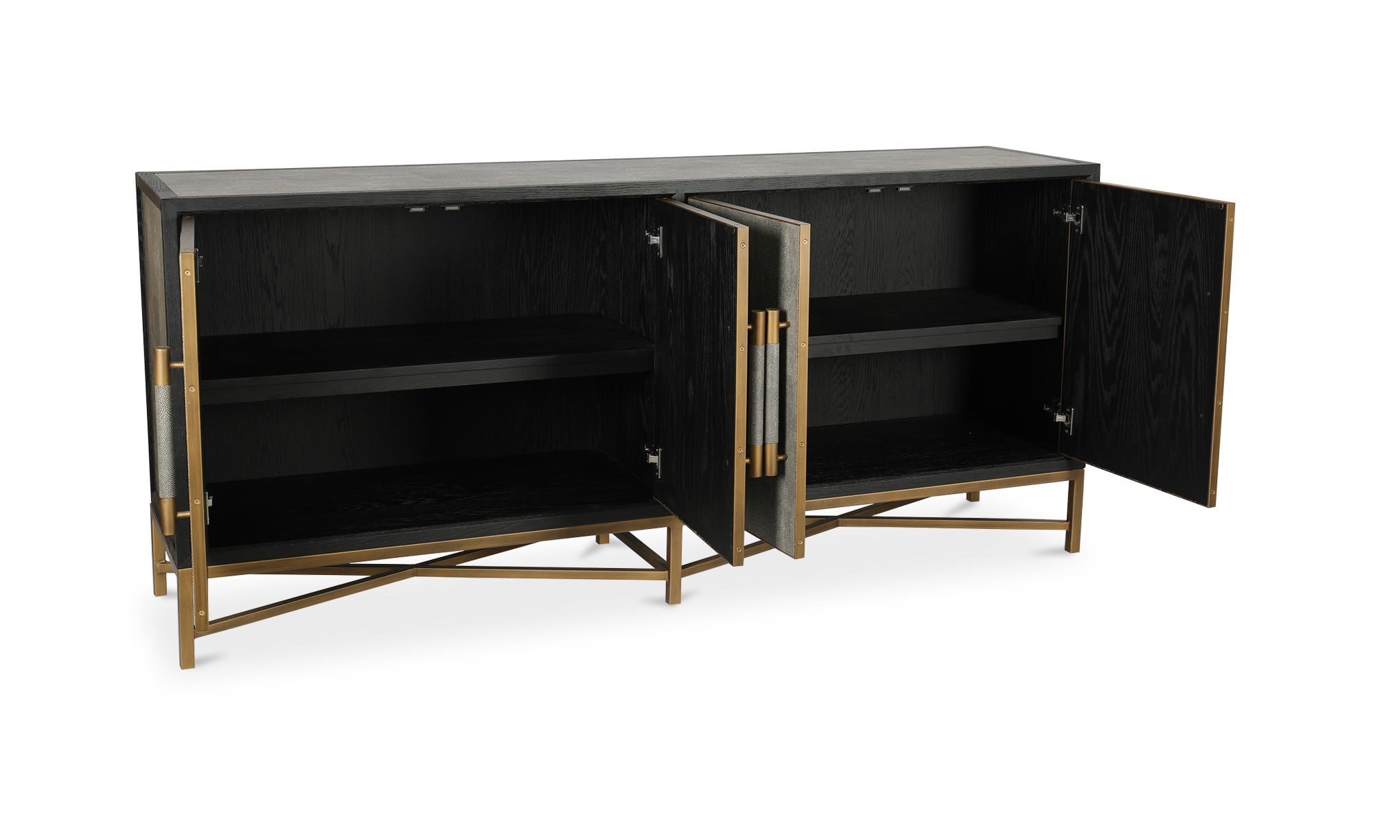 76" Grey Oak Sideboard
